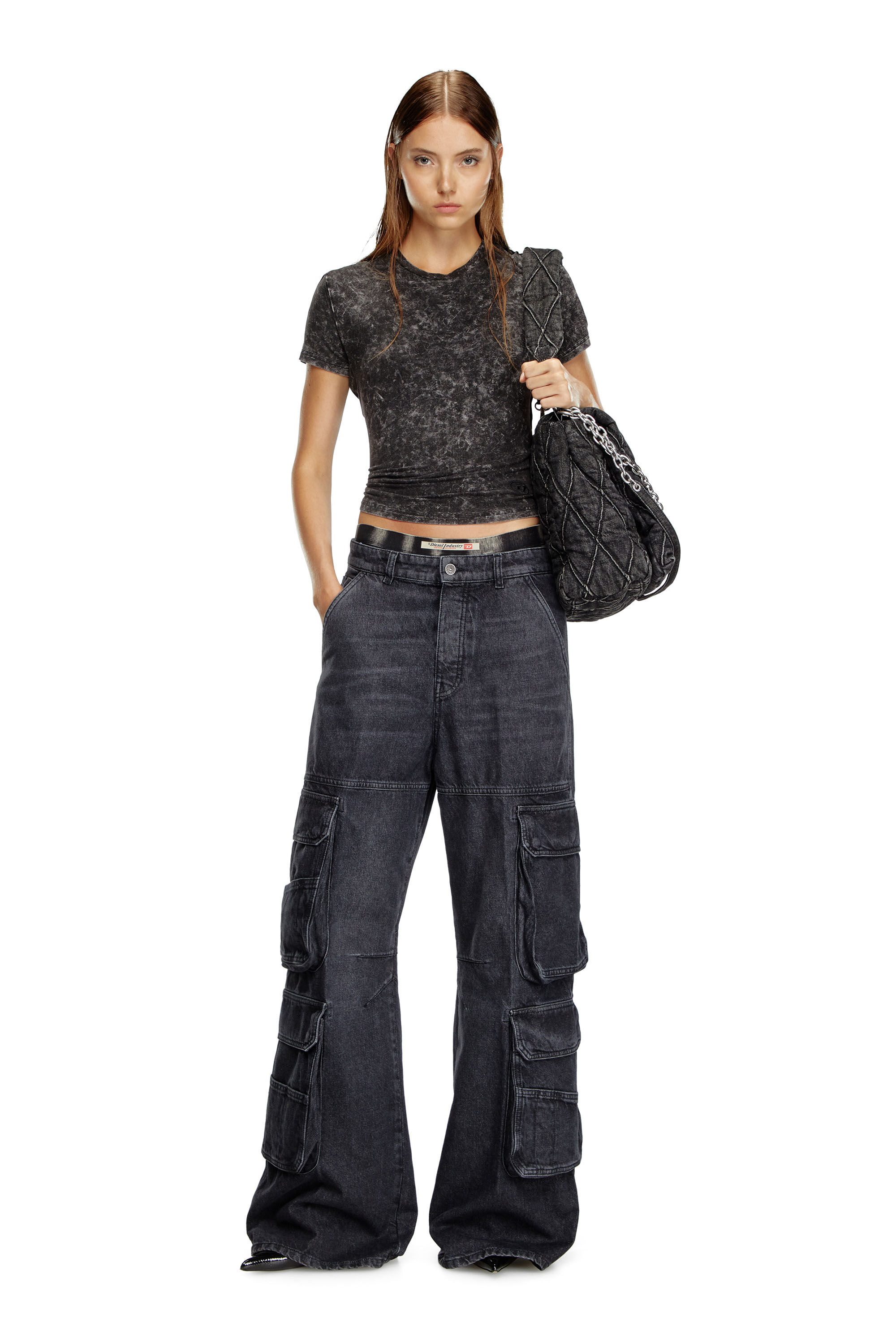 パンツ DIESEL Relaxed Jeans 1996 D-Sire Ohlaa 1996 D-Sire Women: Low waist, 90's cargo Jeans, Black | Diesel