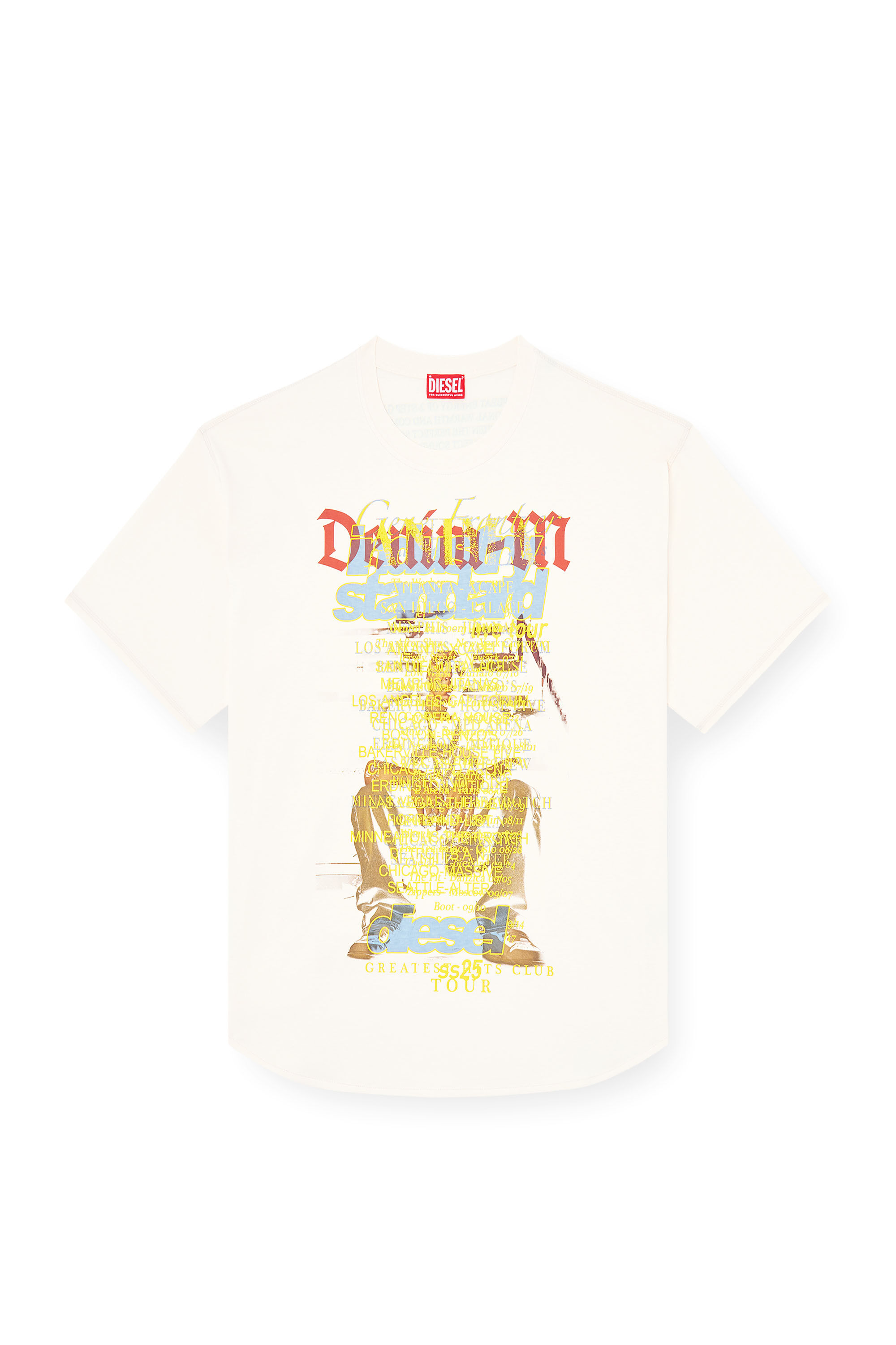Diesel - T-BIX-AA, Unisex's T-shirt with lyrics print in White - 2