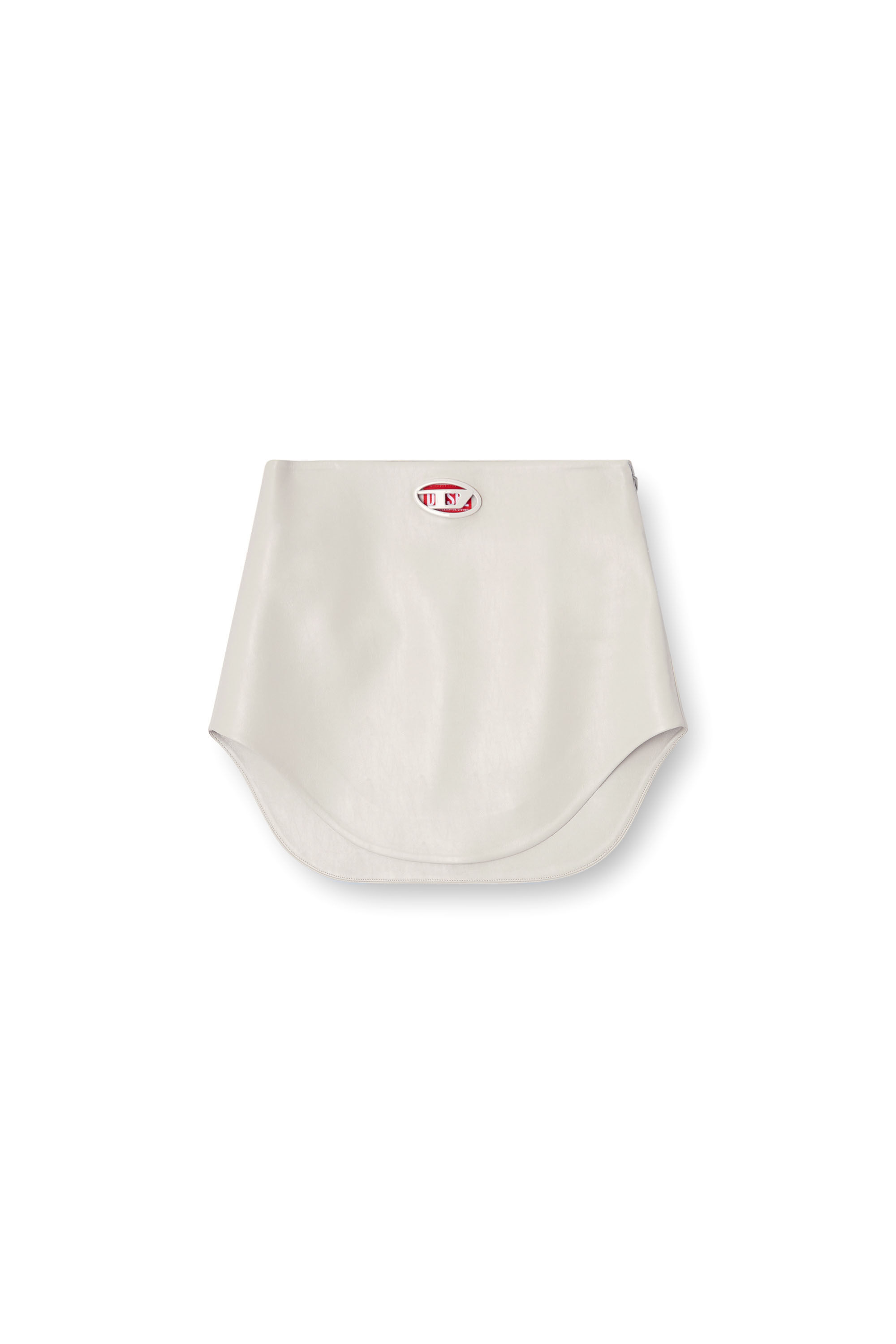 Diesel - O-LIMPO, Woman's Mini skirt with Oval D in Light Grey - 2