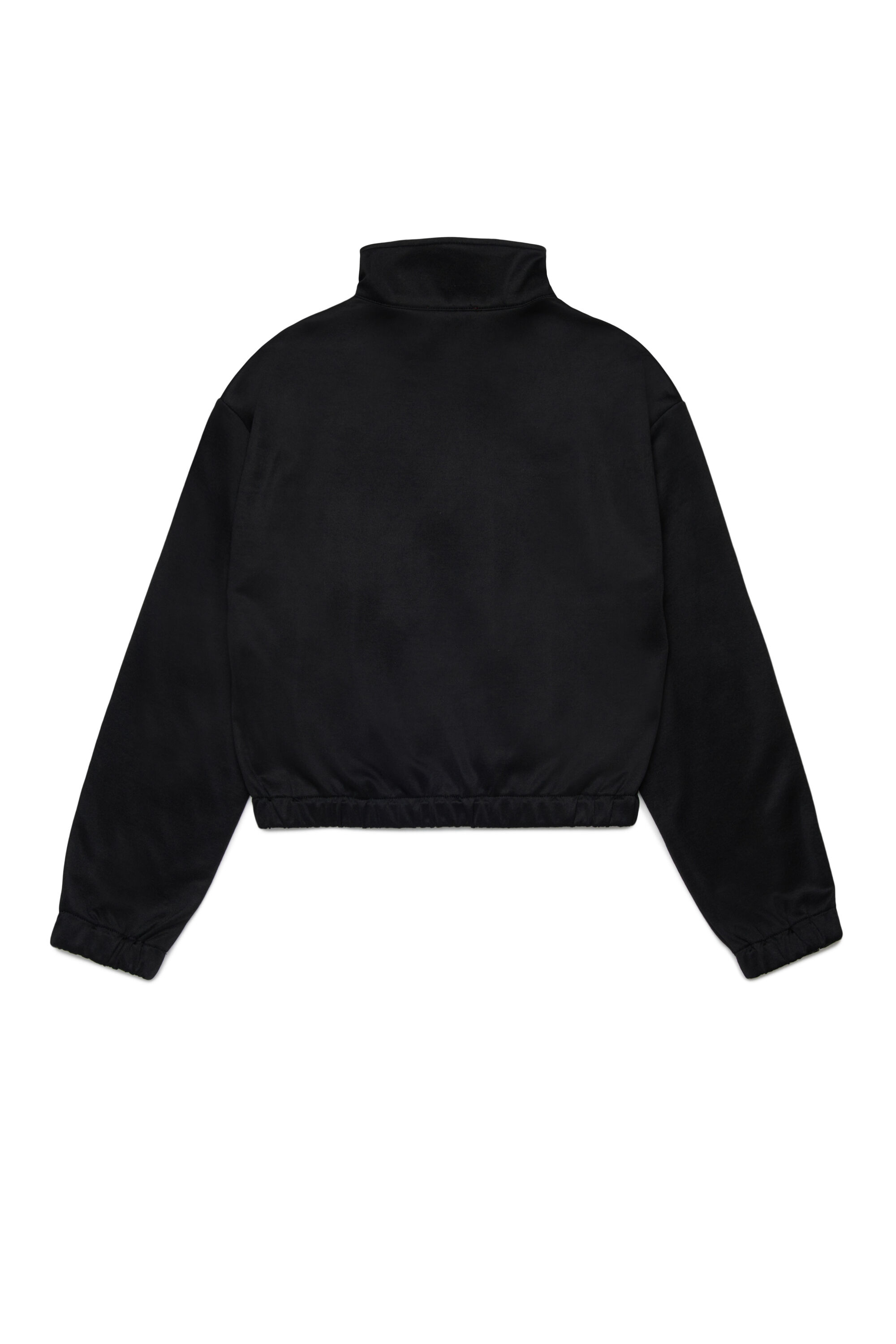 Diesel - STREET, Woman's Cropped sweatshirt with contrast zip in Black - 2