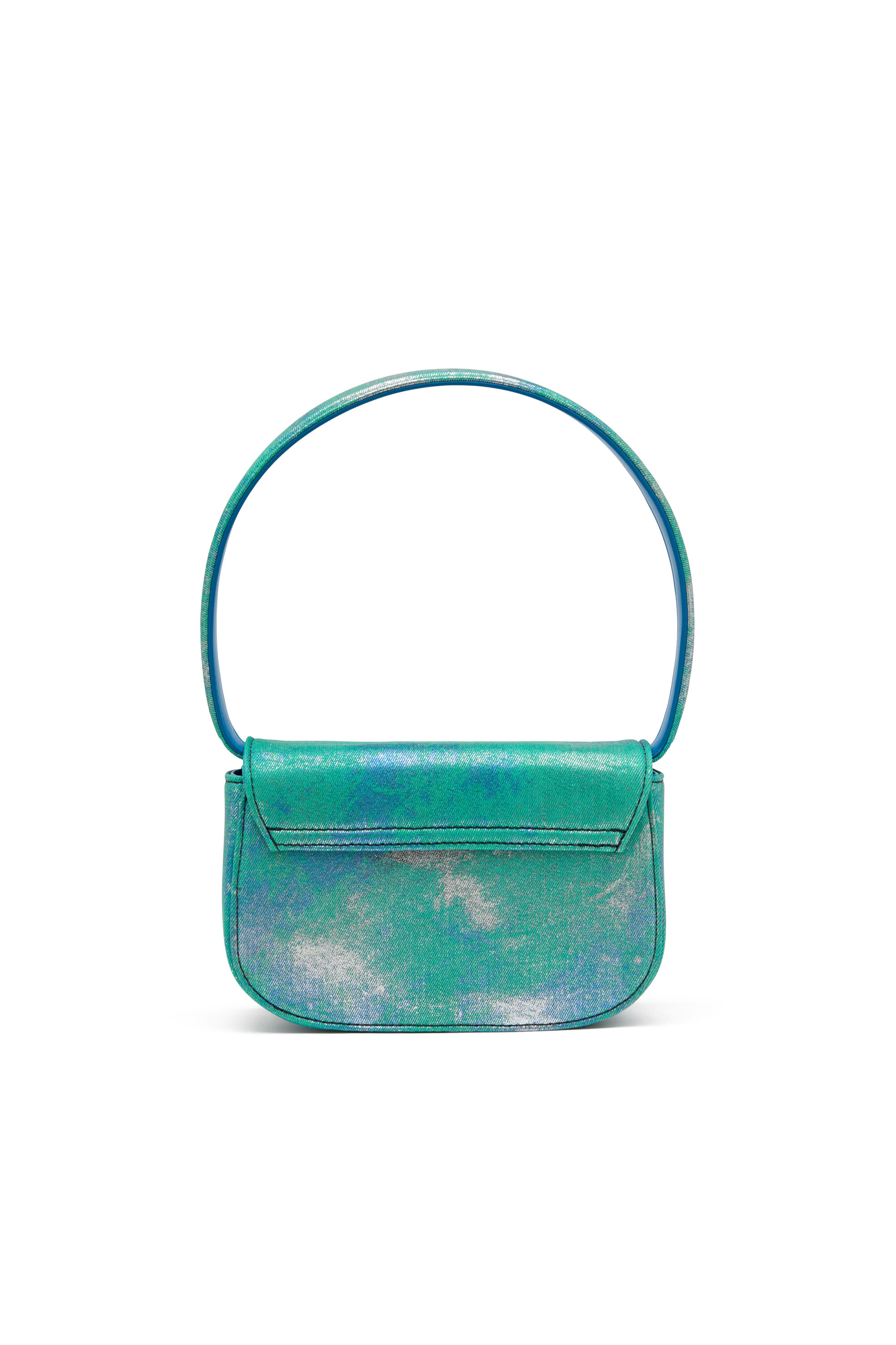 Diesel - 1DR, Woman's 1DR-Iconic shoulder bag in pop colour denim in Blue/Green - 3
