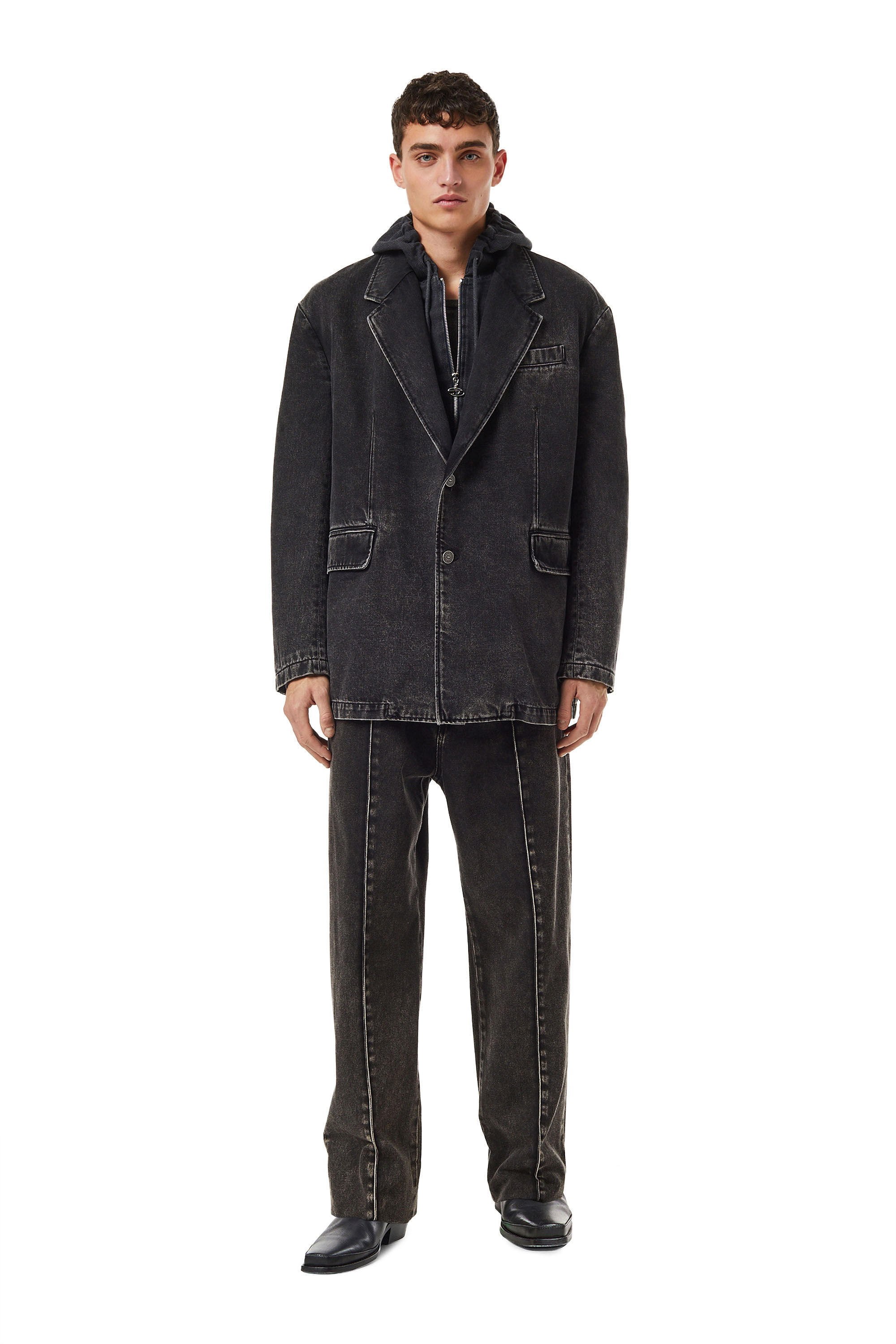 Diesel - D-Chino-Work 09B87 Straight Jeans, Black/Dark grey - Image 1