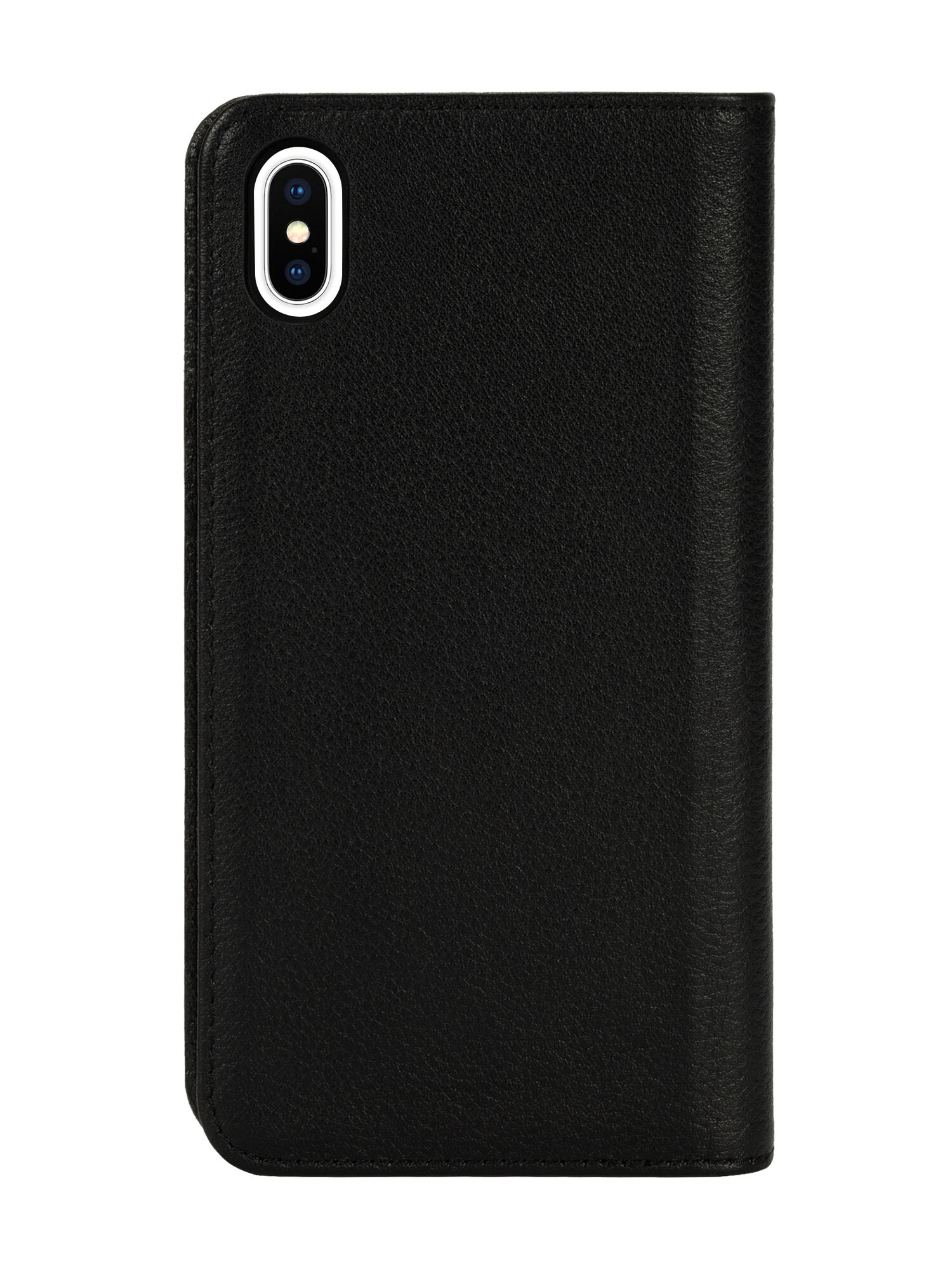 Diesel - DIESEL 2-IN-1 FOLIO CASE FOR IPHONE XS MAX, Unisex's Black leather printed and debossed logo case, iPhone XS MaX in Black - 2