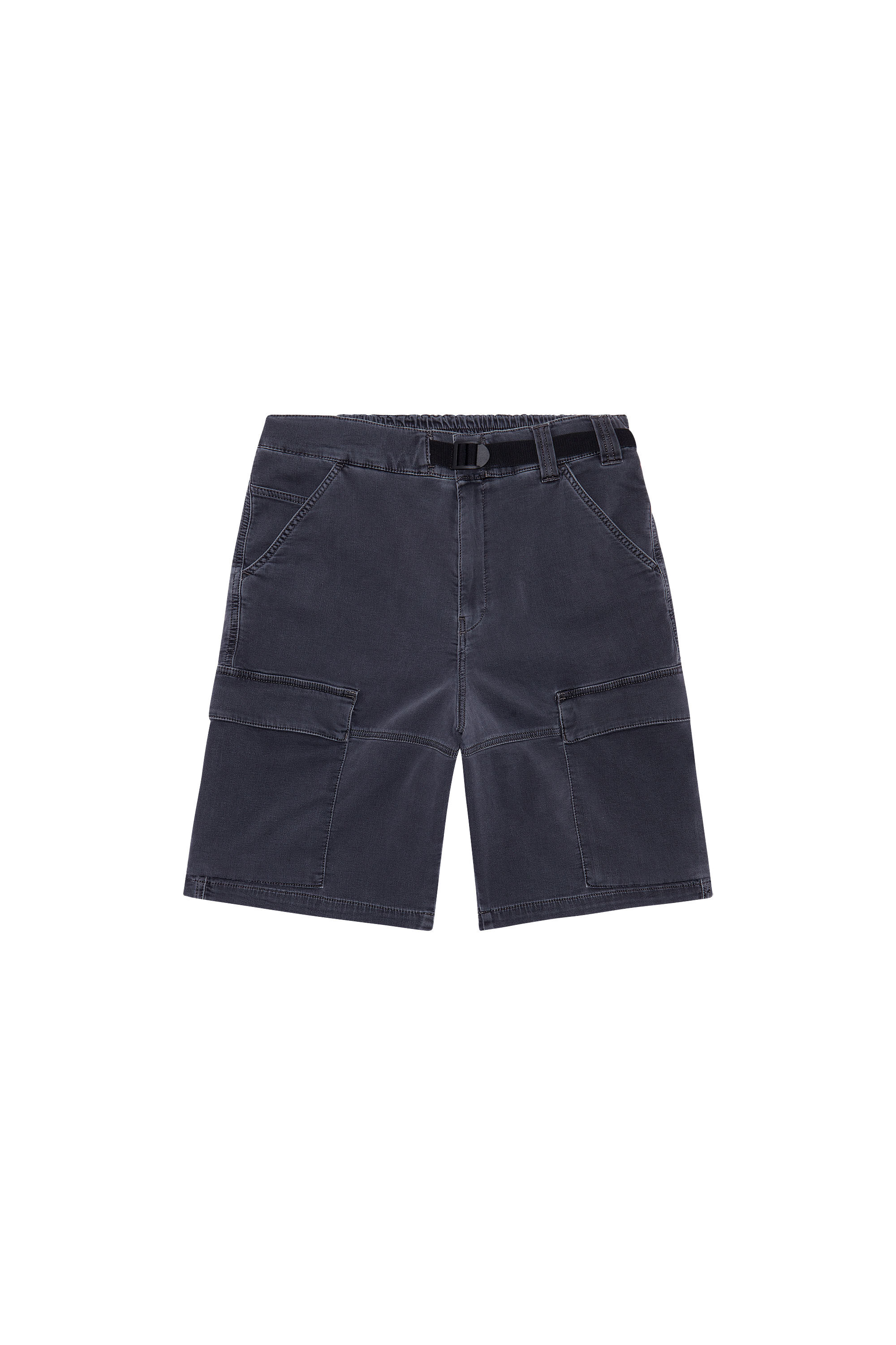 Diesel - D-KROOLEY JOGGJEANS CARGO SHORTS, Man's Cargo shorts in JoggJeans® in Black/Dark grey - 2