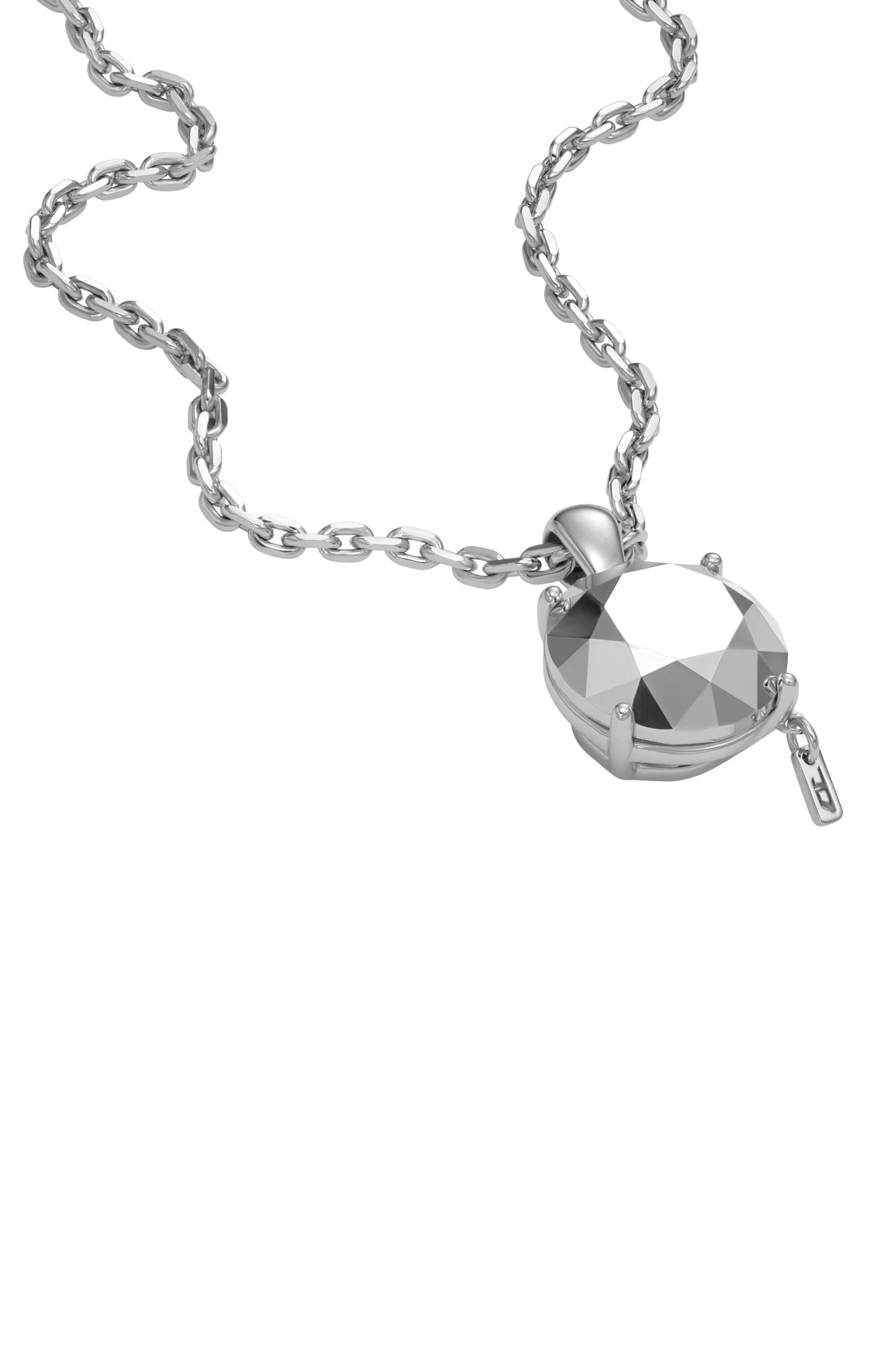 Diesel - DL1355040 STERLING SILVER JEWEL, Unisex's Sterling Silver Diamond Cut Necklace in Silver - 1