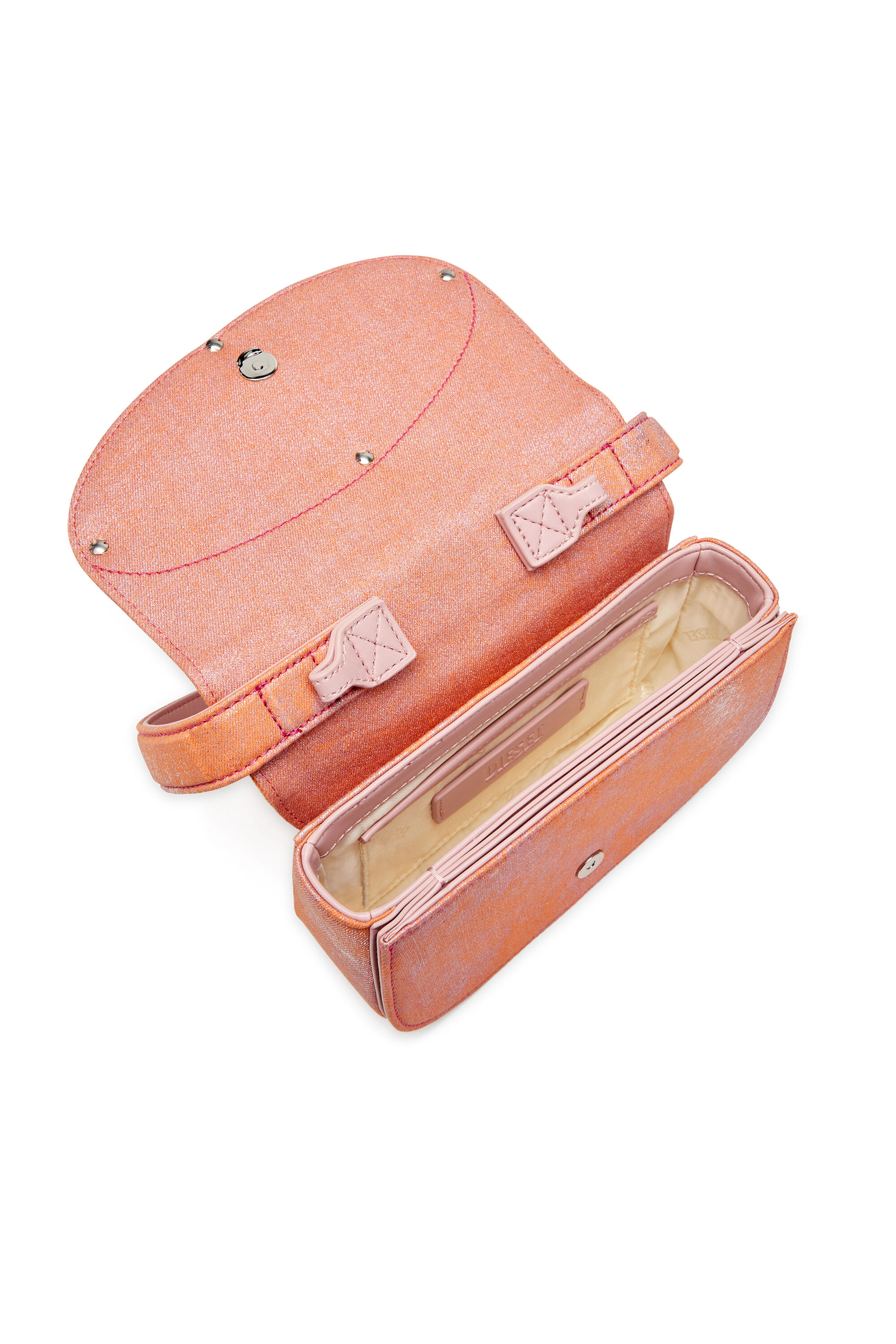 Diesel - 1DR, Woman's 1DR-Iconic shoulder bag in pop colour denim in Pink - 5