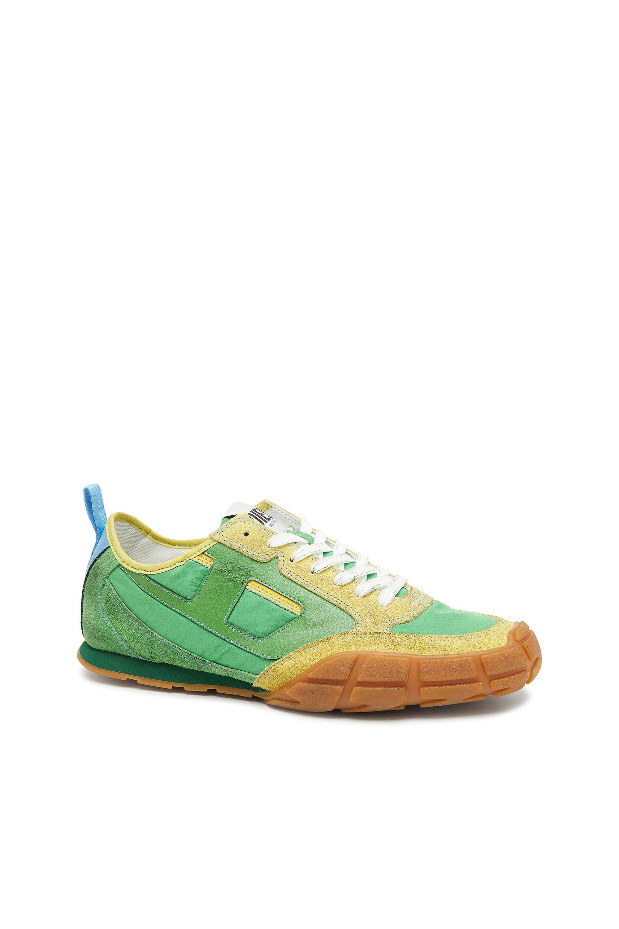Diesel - S-PAGODHA LOW, Man's S-Pagodha - Sneakers in leather and nylon in Green - 6