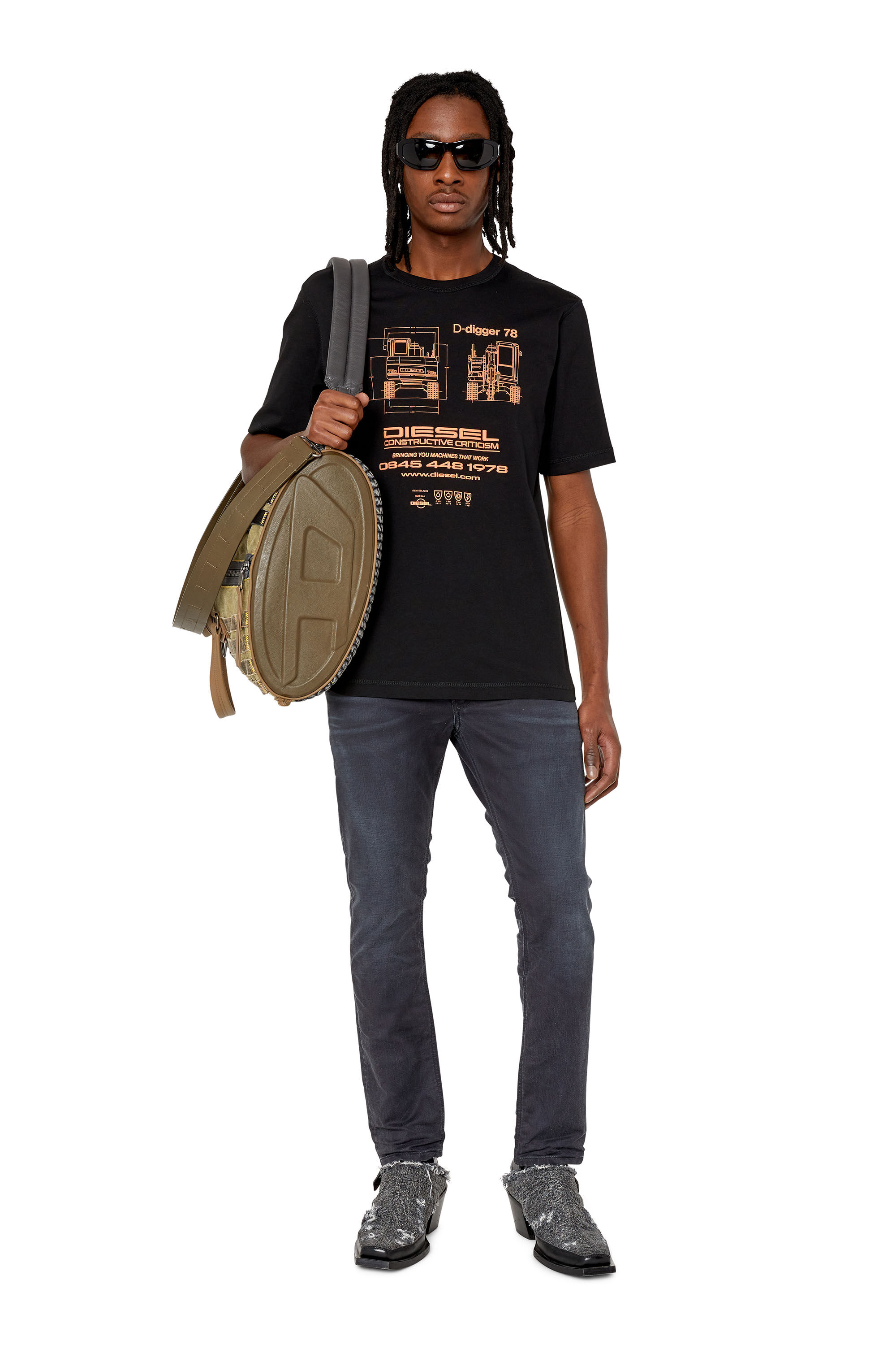 Diesel - Krooley JoggJeans® 068CQ Tapered, Black/Dark grey - Image 1