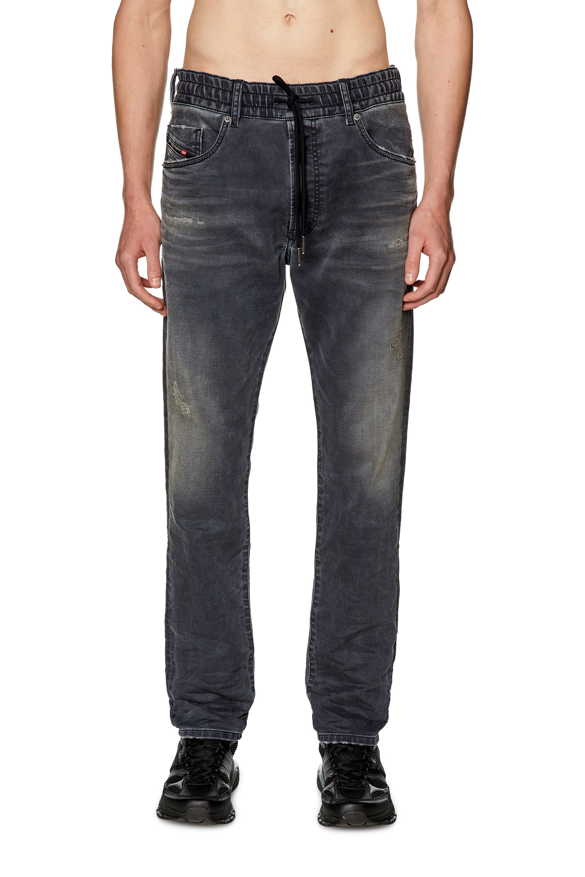Diesel - Tapered 2030 D-Krooley Joggjeans® 068FP, Black/Dark grey - Image 3