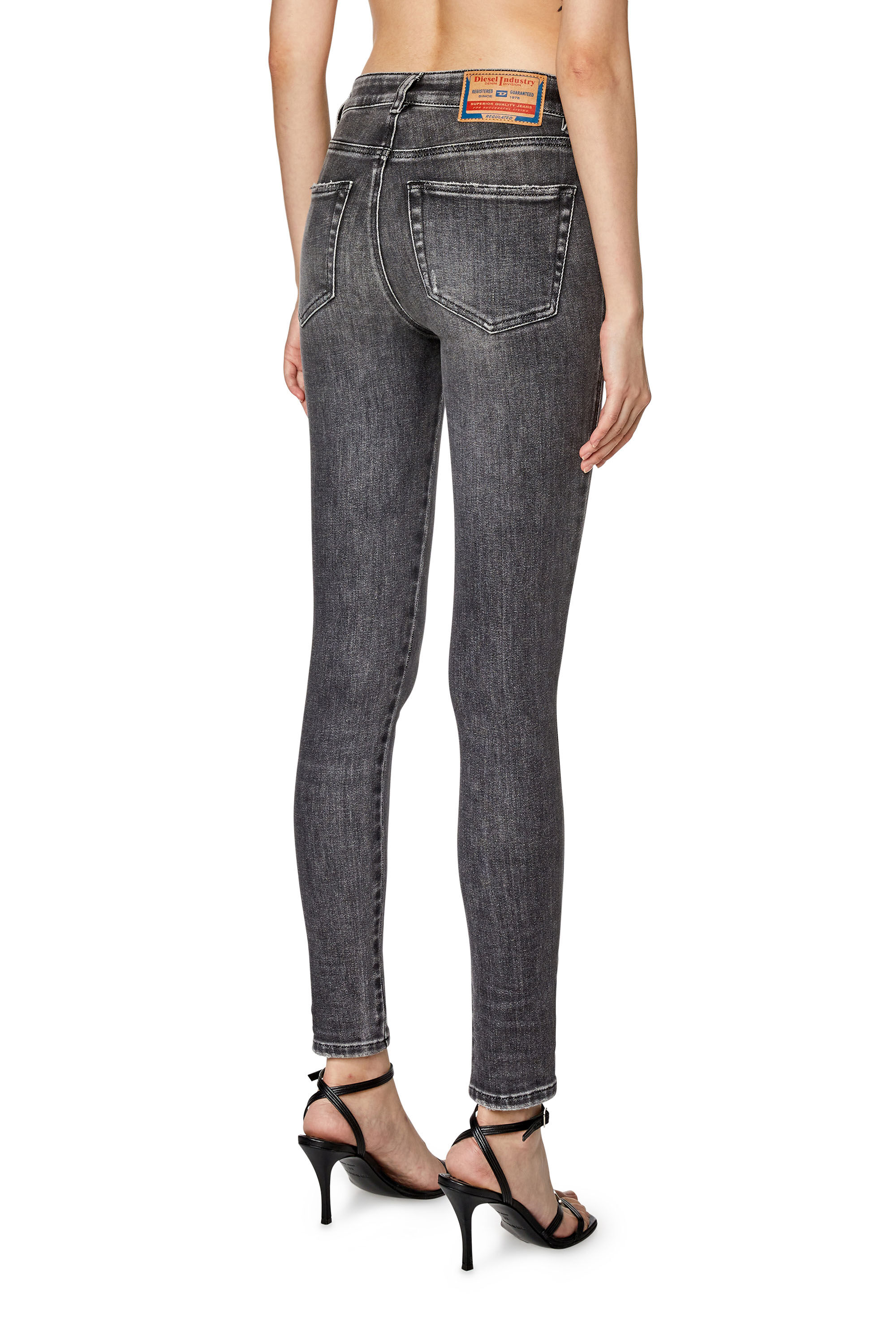 Diesel - Super skinny Jeans 2017 Slandy 09G12, Black/Dark grey - Image 4