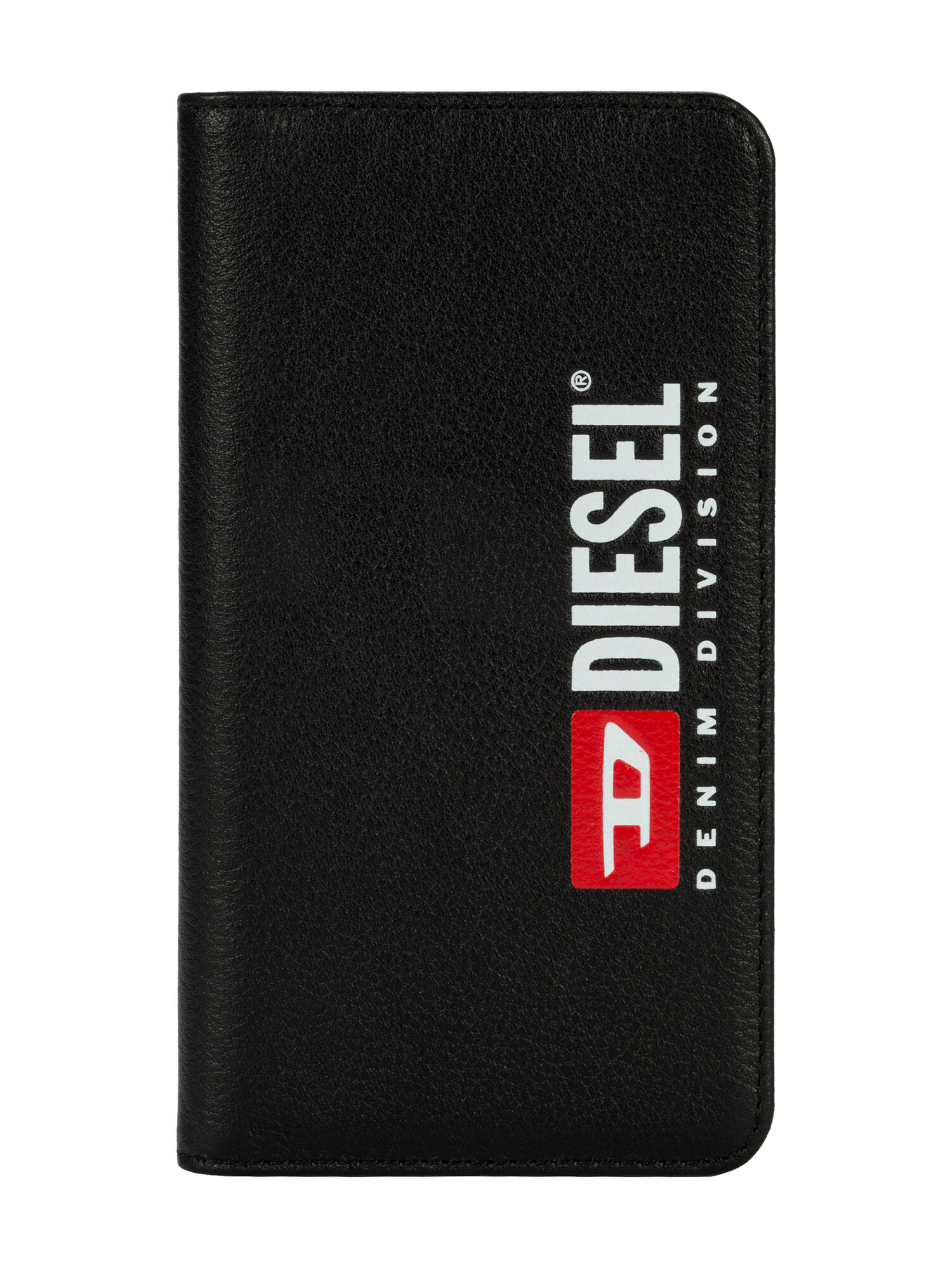 Diesel - DIESEL 2-IN-1 FOLIO CASE FOR IPHONE XS MAX, Unisex's Black leather printed and debossed logo case, iPhone XS MaX in Black - 1