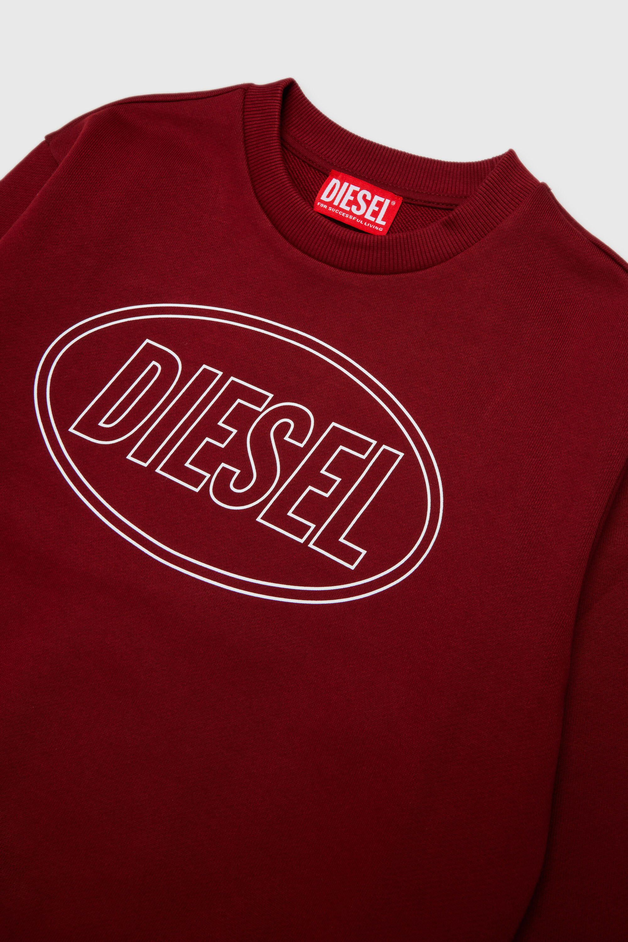 Diesel - SCIRCLE OVER, Man's Sweatshirt with logo print in Red - 3