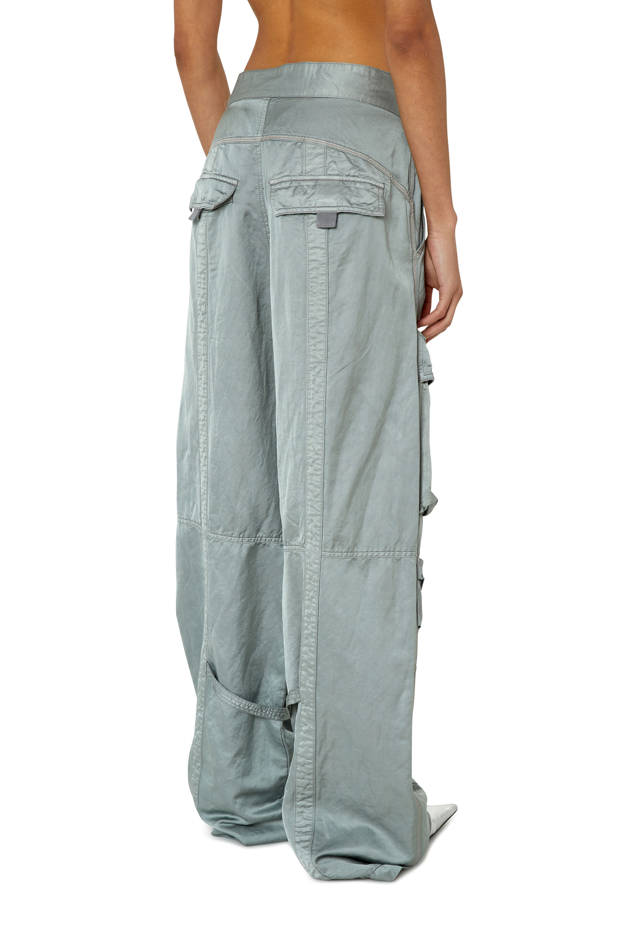 P-MOON Woman: Satin pants with multiple pockets | Diesel