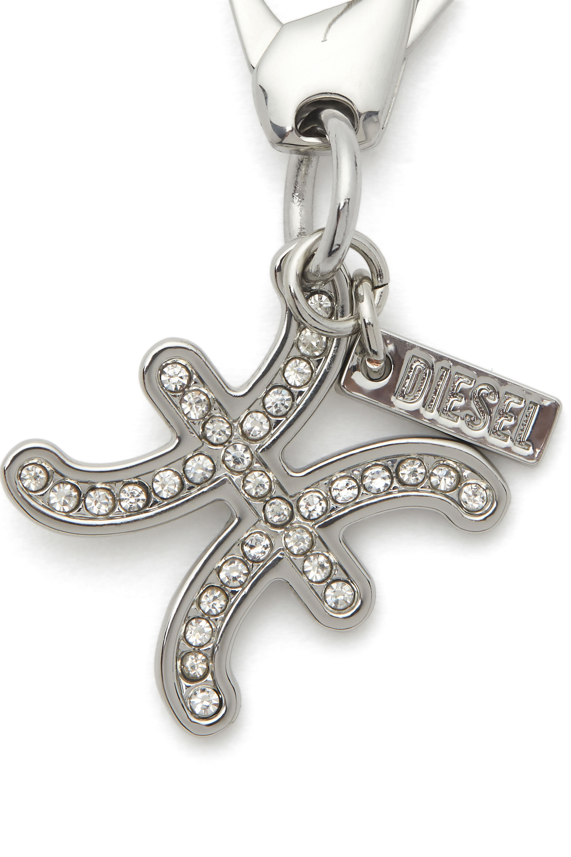 Diesel - CHARM PISCES, Unisex's Metal Pisces charm with rhinestones in Silver - 2