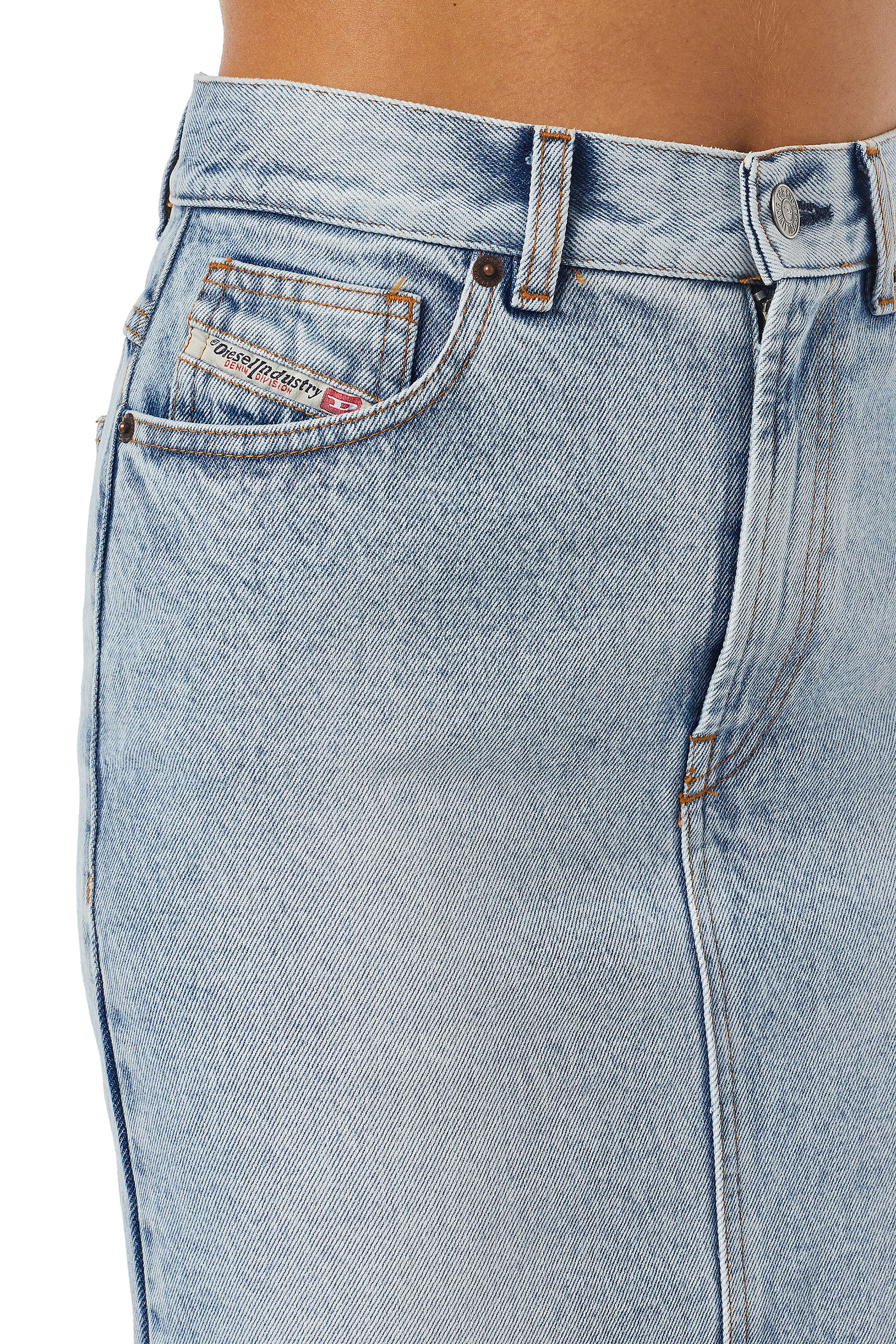 Diesel - DE-RONNY PENCIL SKIRT, Woman's Pencil skirt in denim in Light Blue - 5