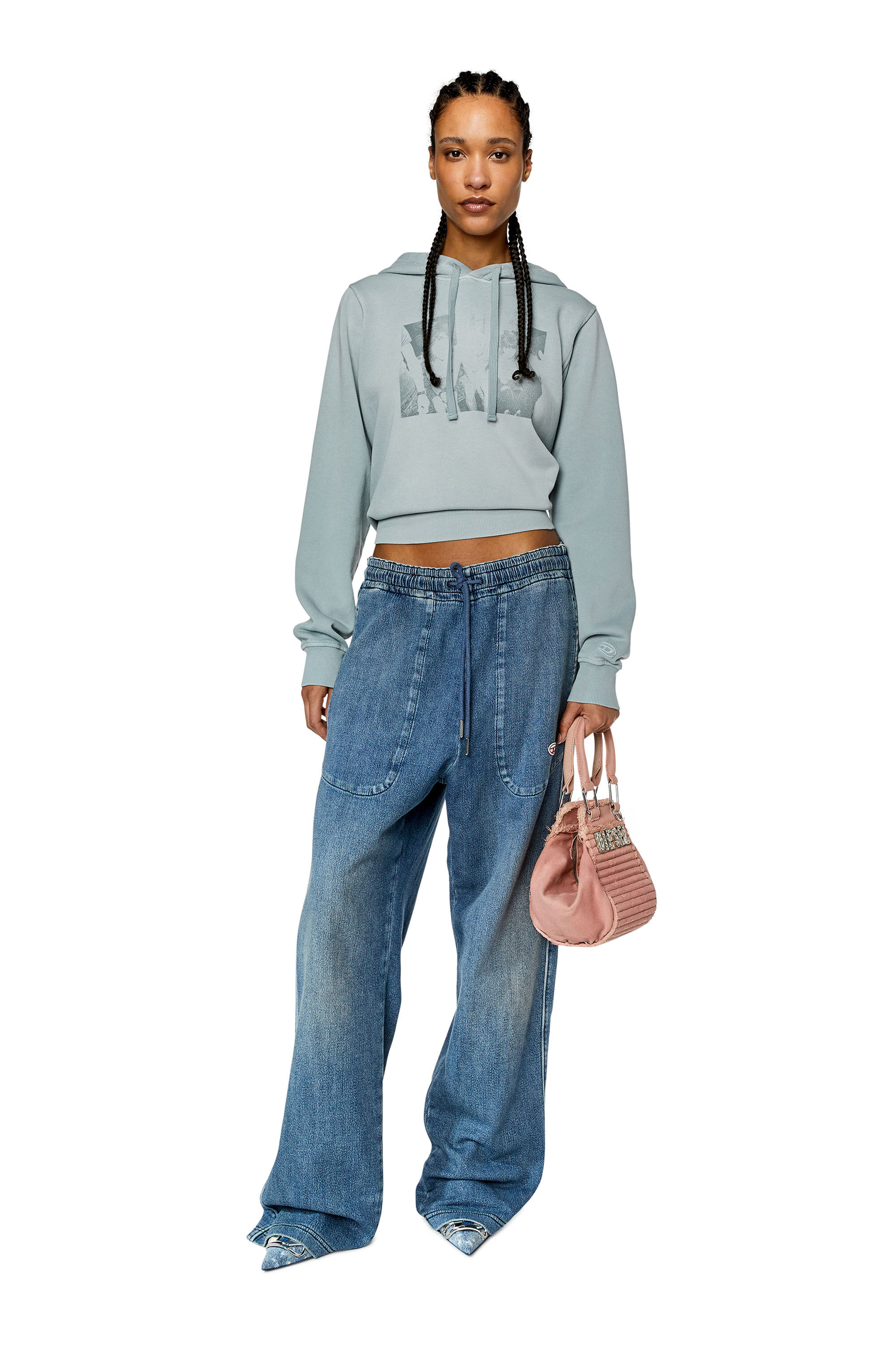 Diesel - F-REGGY-HOOD-G5, Light Grey - Image 1