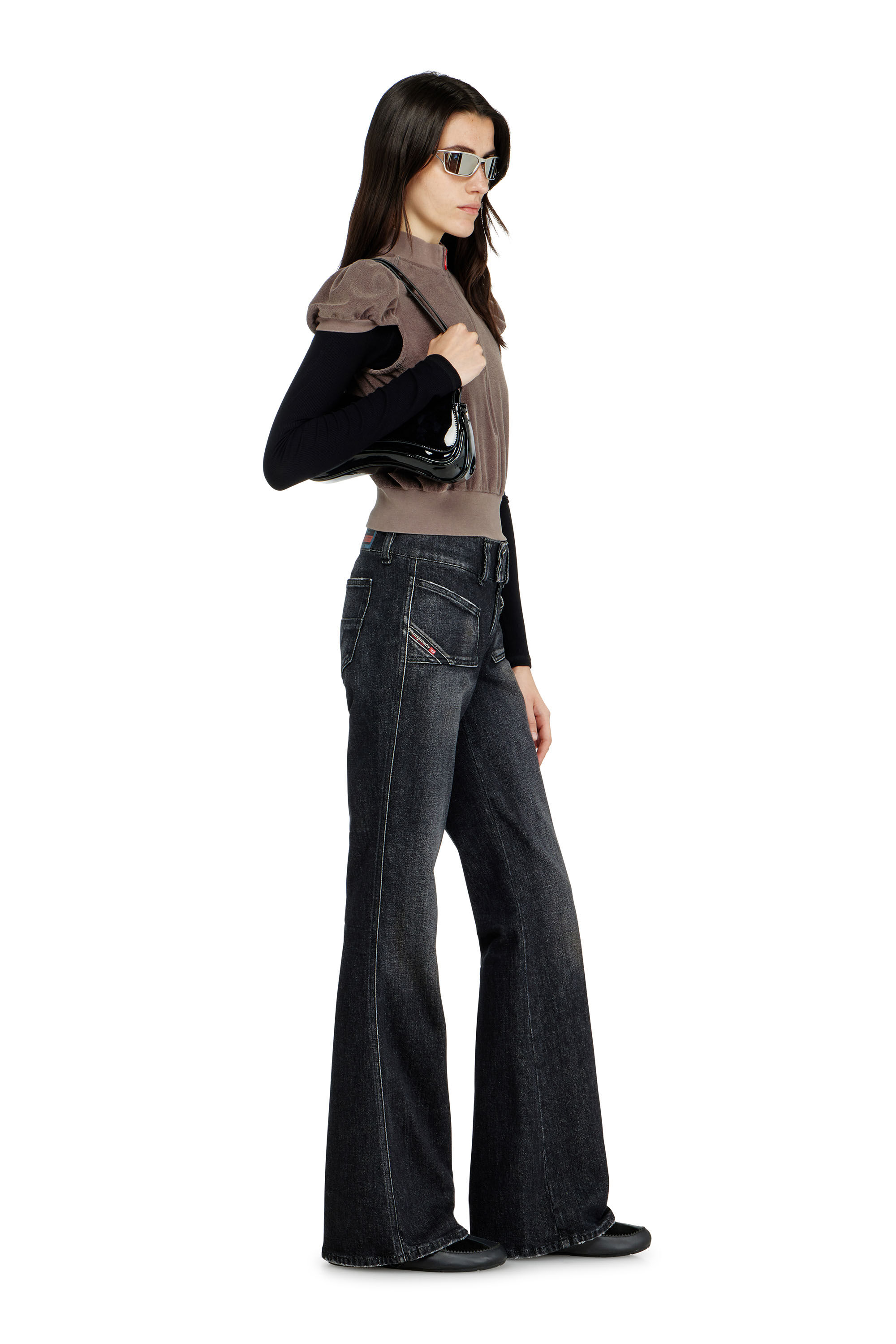 Diesel - Woman's Bootcut Jeans D-Hush 09N50, Black/Dark grey - 2