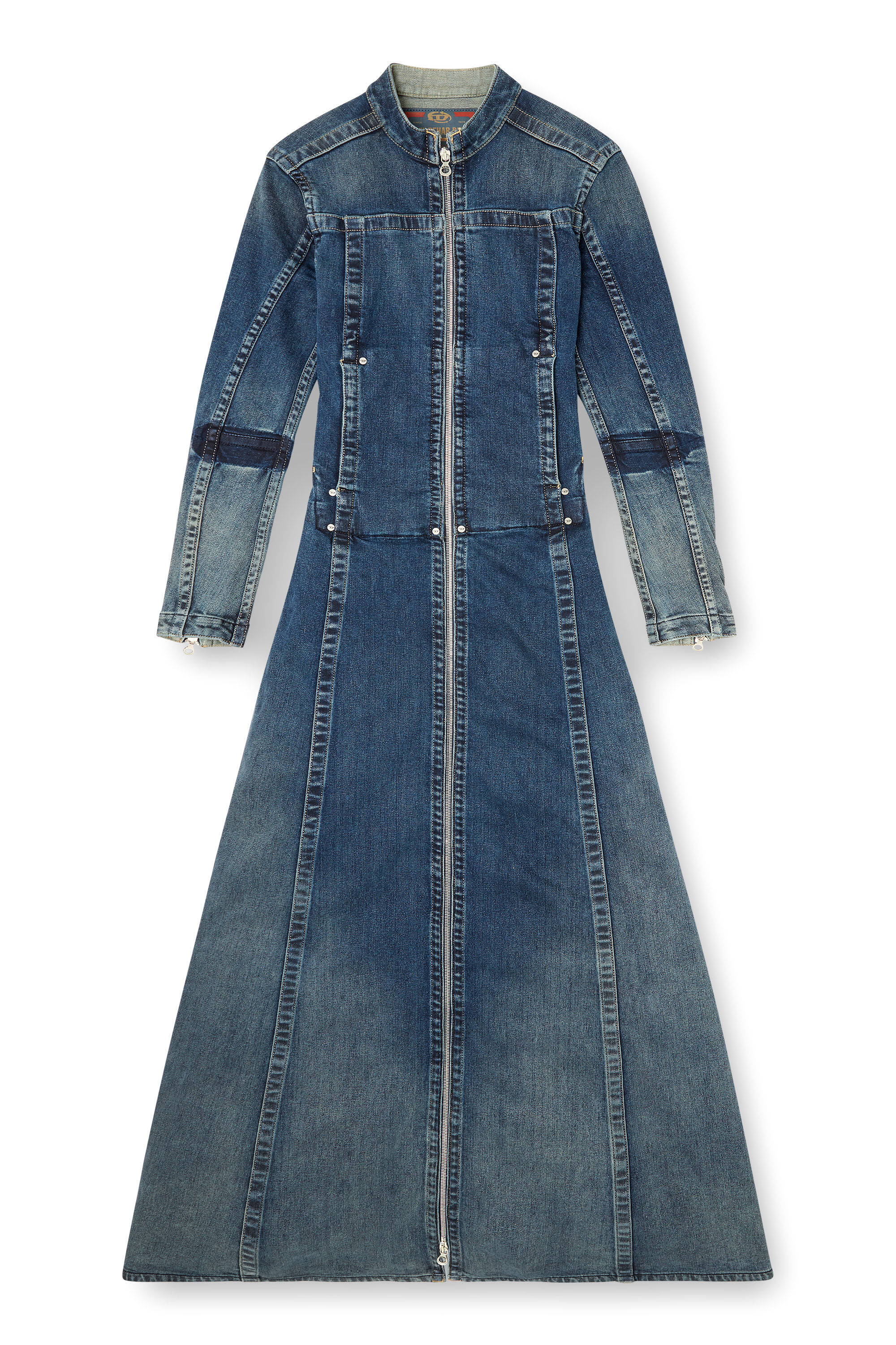 Diesel - DE-RO1-RE-FSG, Woman's Maxi dress in Rehab denim in Medium blue - 2