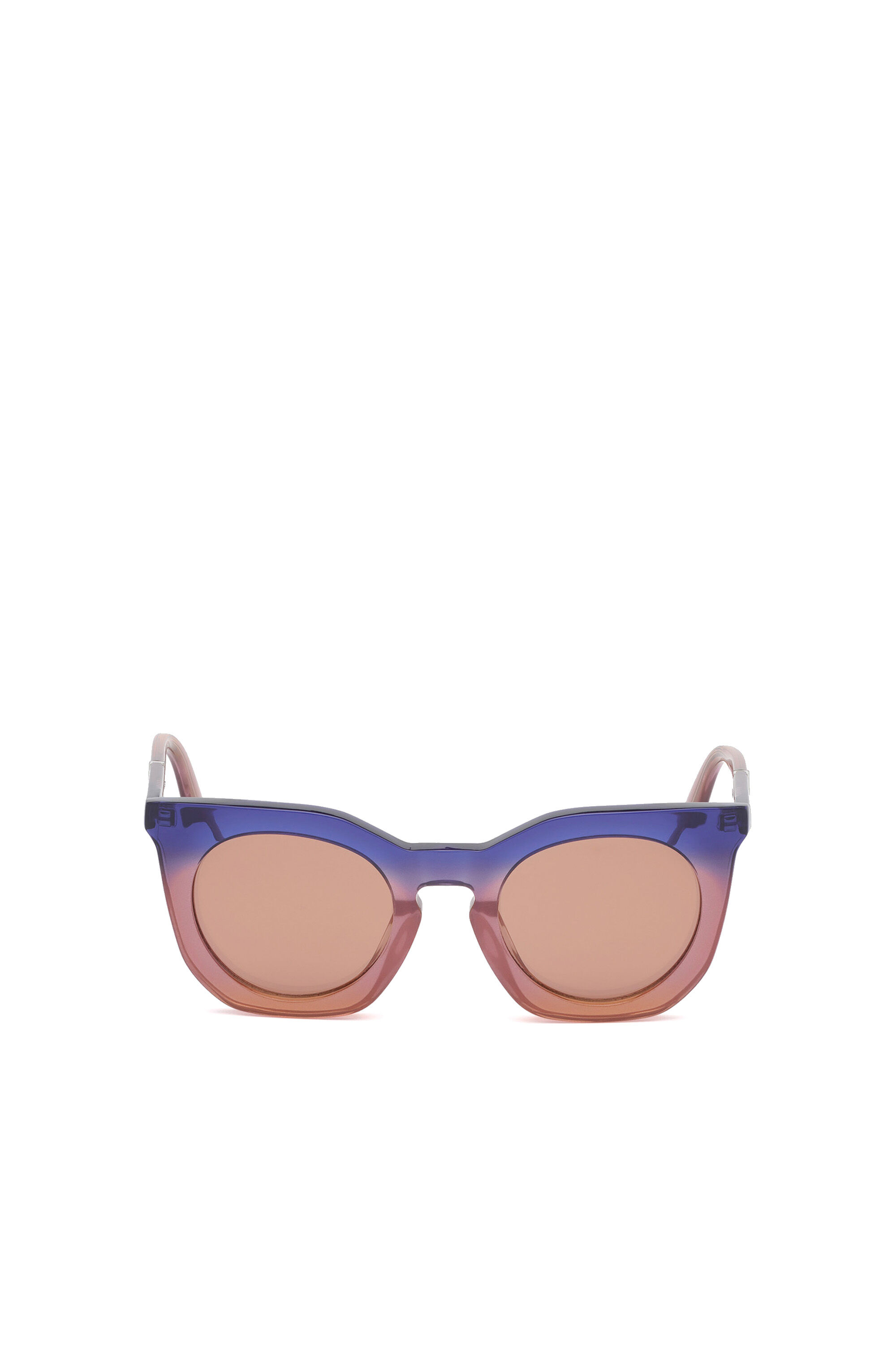 Diesel - DL0283, Woman's Rounded sunglasses in acetate in Violet - 1