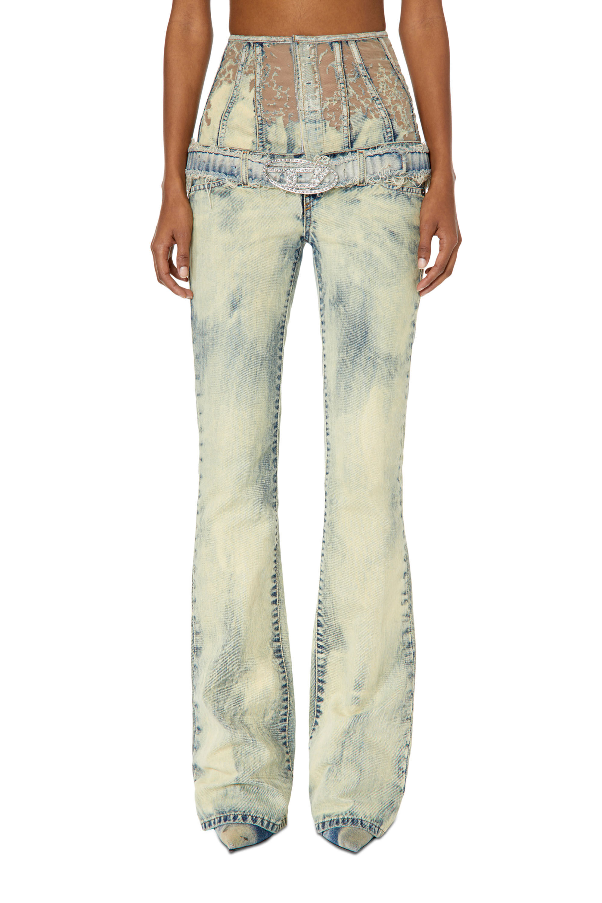 Diesel - 1969 D-Ebbey 068GP Bootcut and Flare Jeans, Light Blue - Image 3