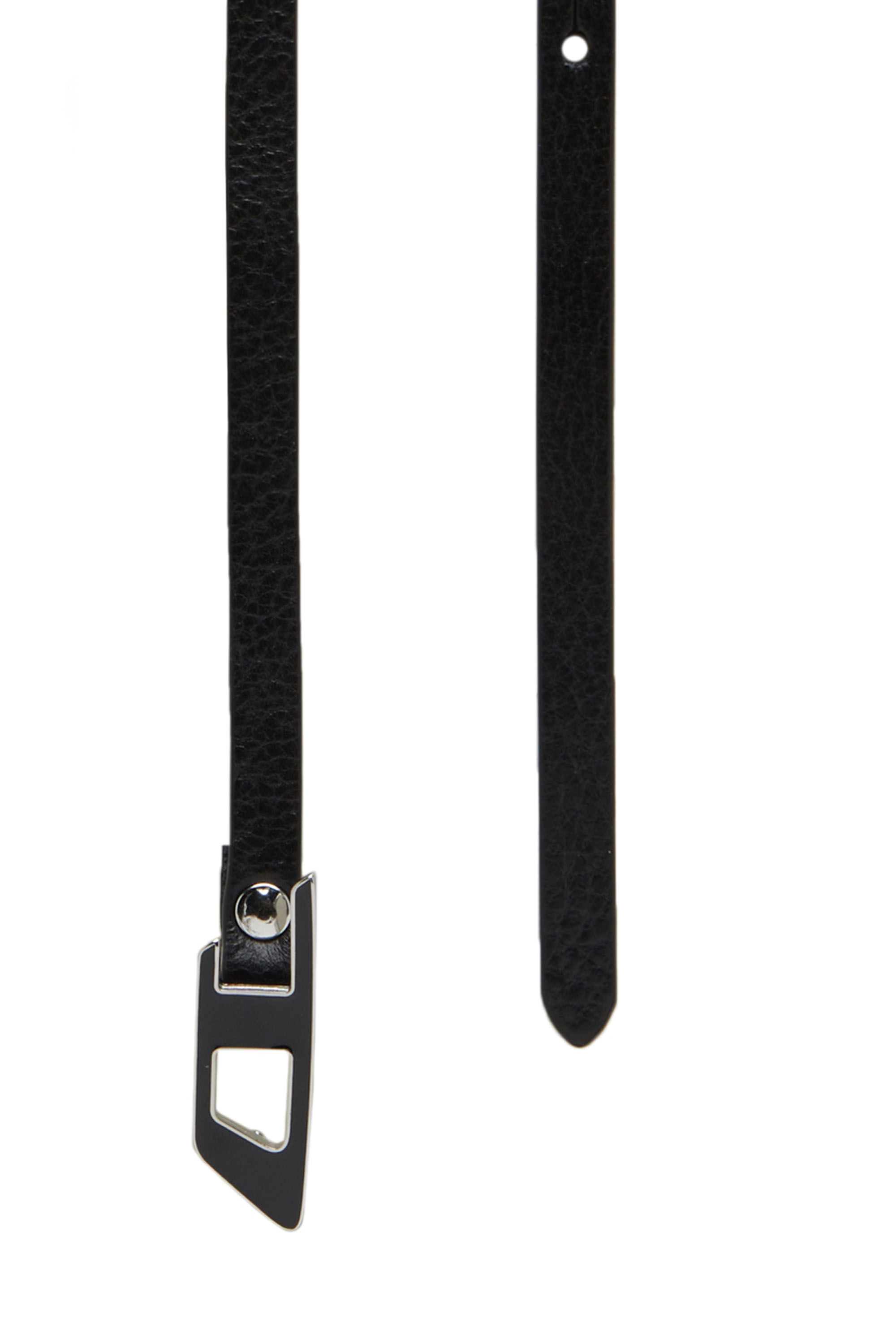 Diesel - B-DLOGO 10, Woman Slim double-wrap leather belt in Black - Image 2