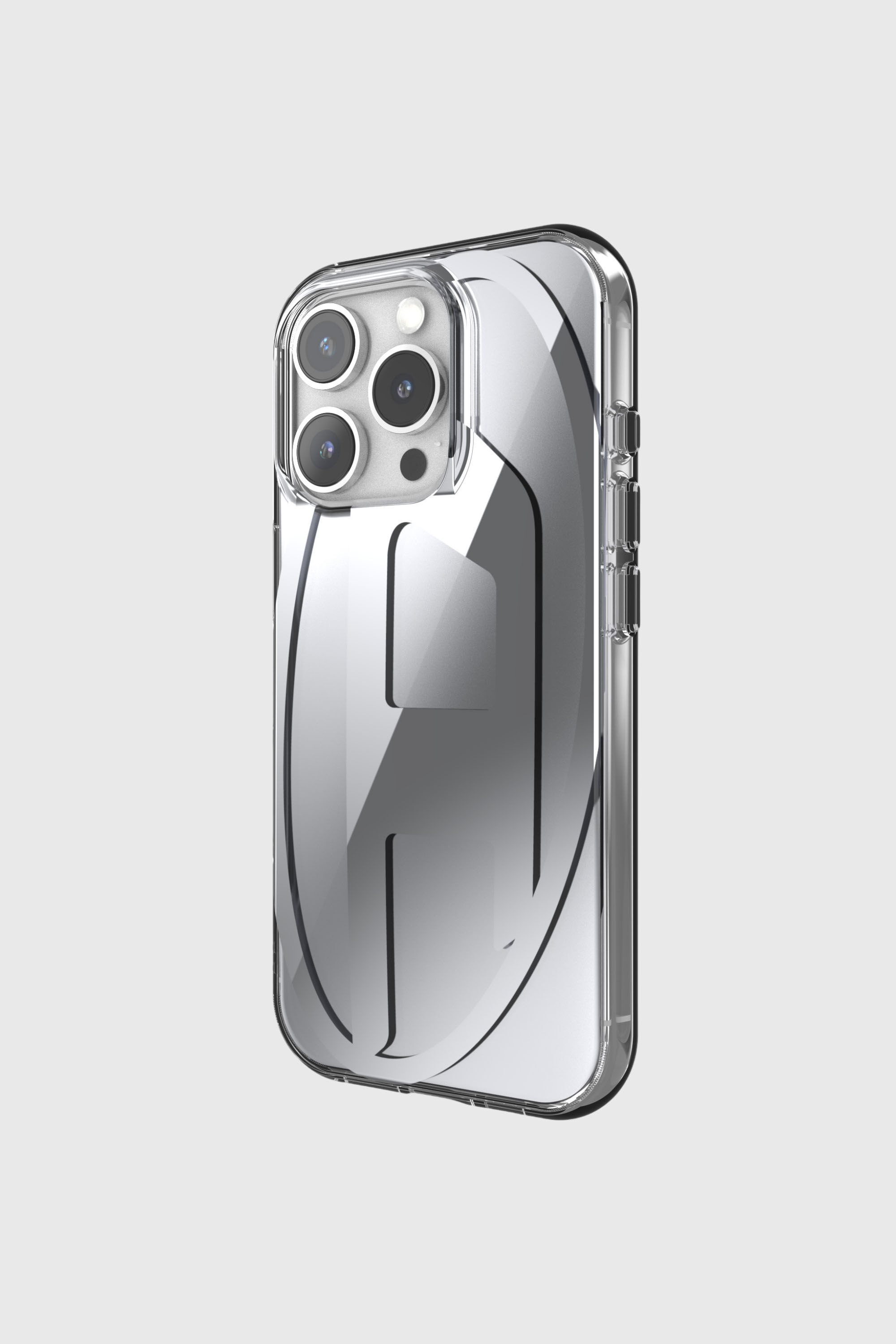 Diesel - 60160 AOP CASE, Unisex's Oval D Mirror Case for iP 16 Pro in Grey - 3
