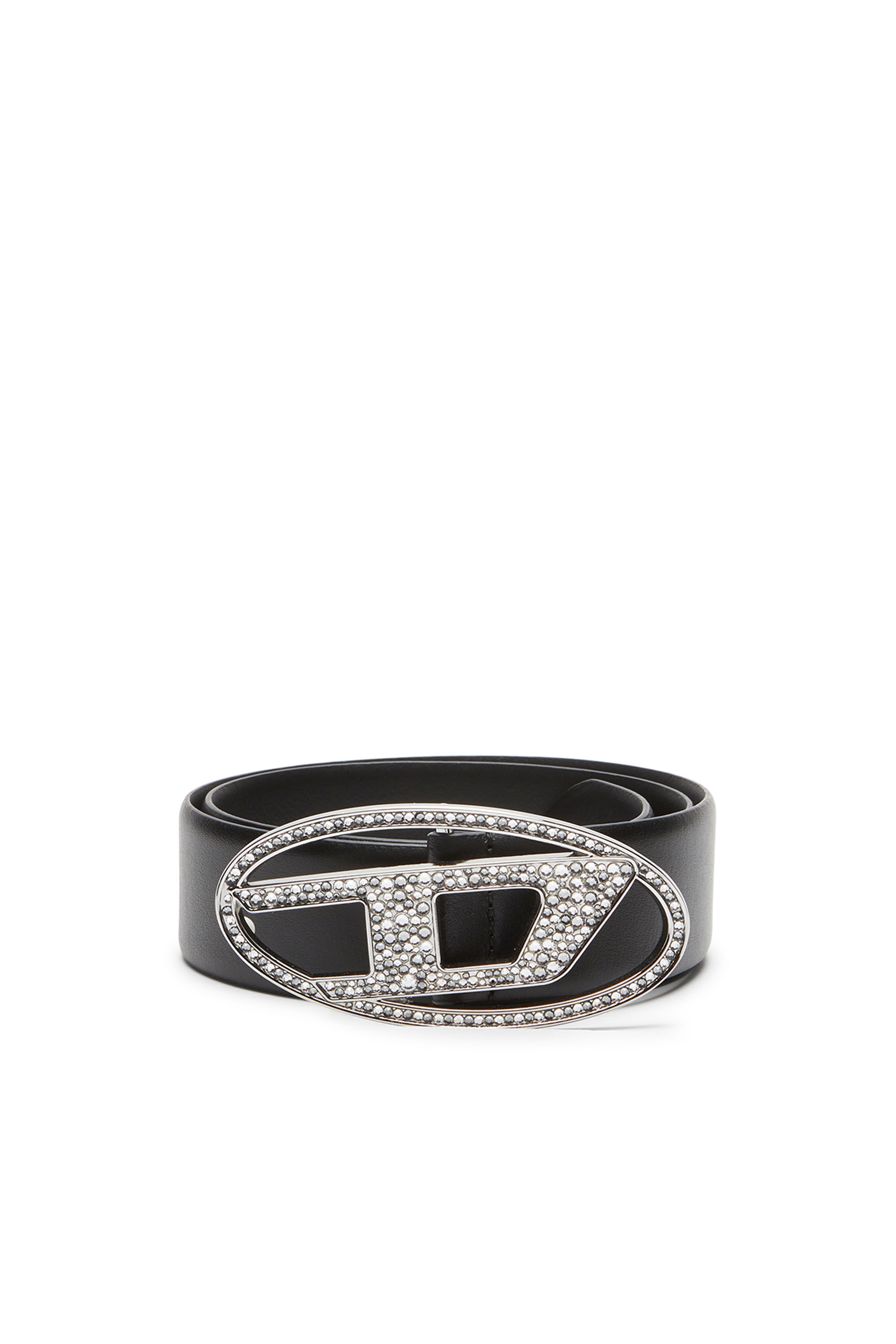 B-1DR STRASS - logo belt with strass | Black | Diesel {{Country}}