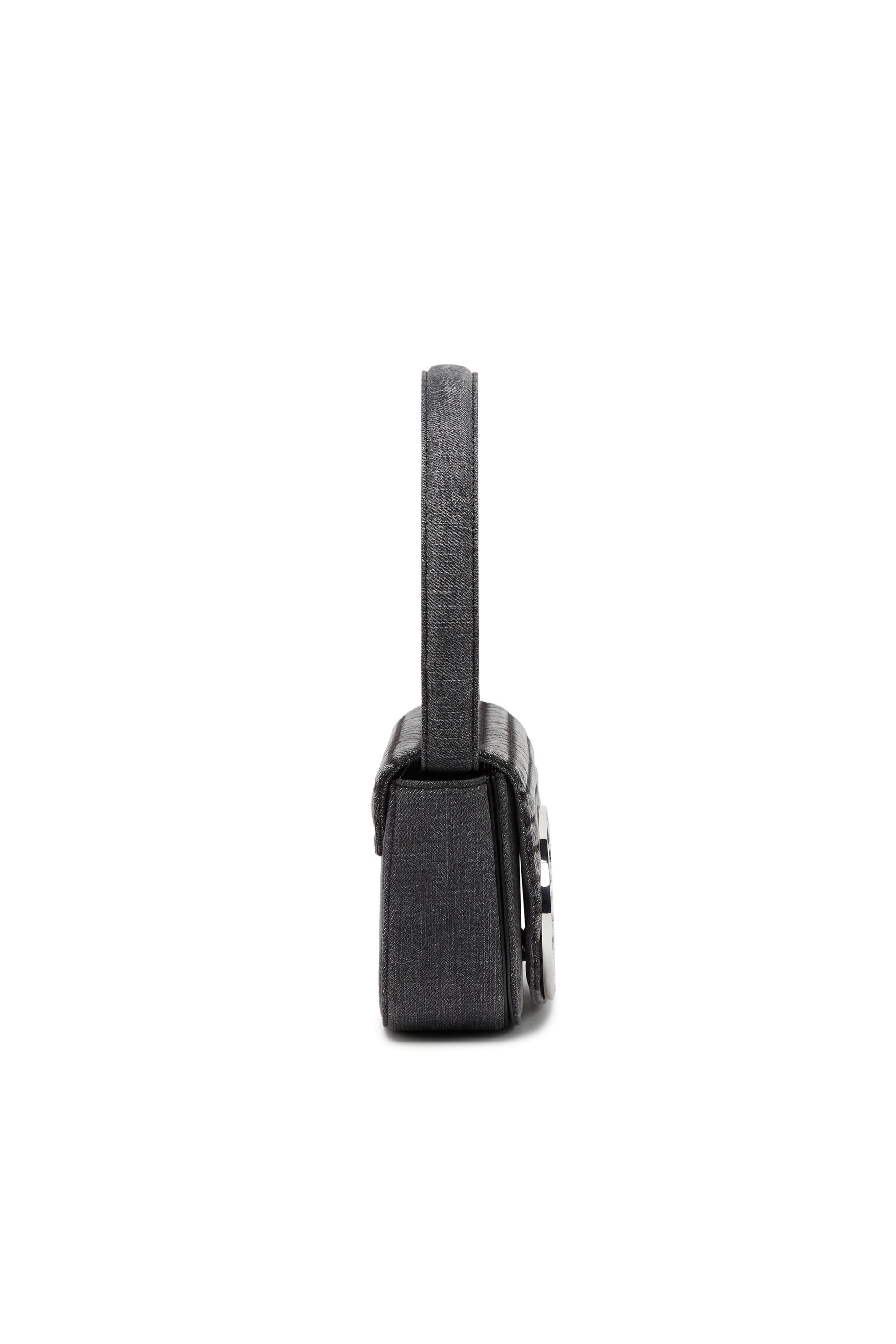 Diesel - 1DR, Woman's 1DR Shoulder Bag - Iconic shoulder bag in padded denim in Black - 4