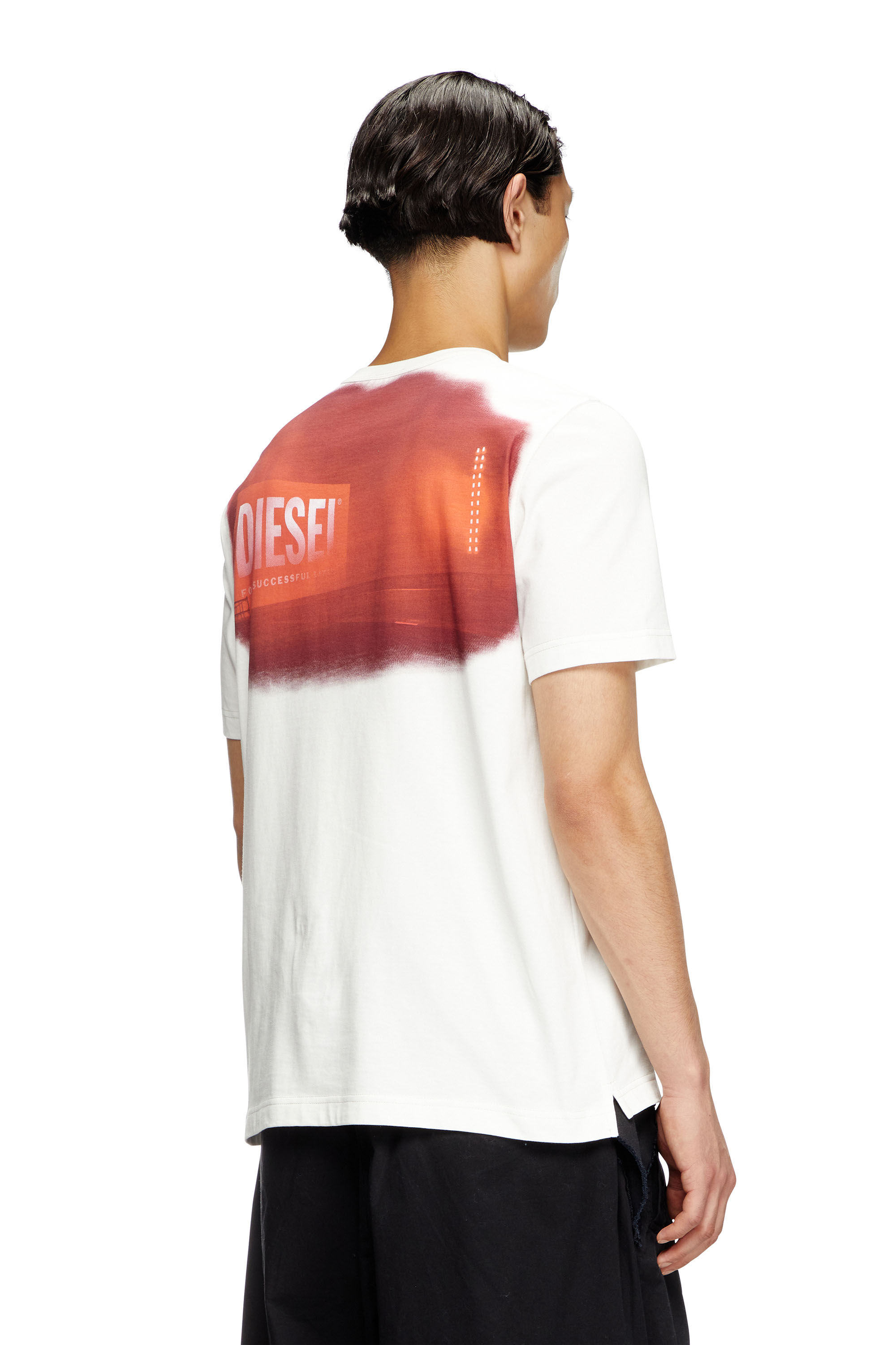 Men's T-shirt with runway set print | White | Diesel