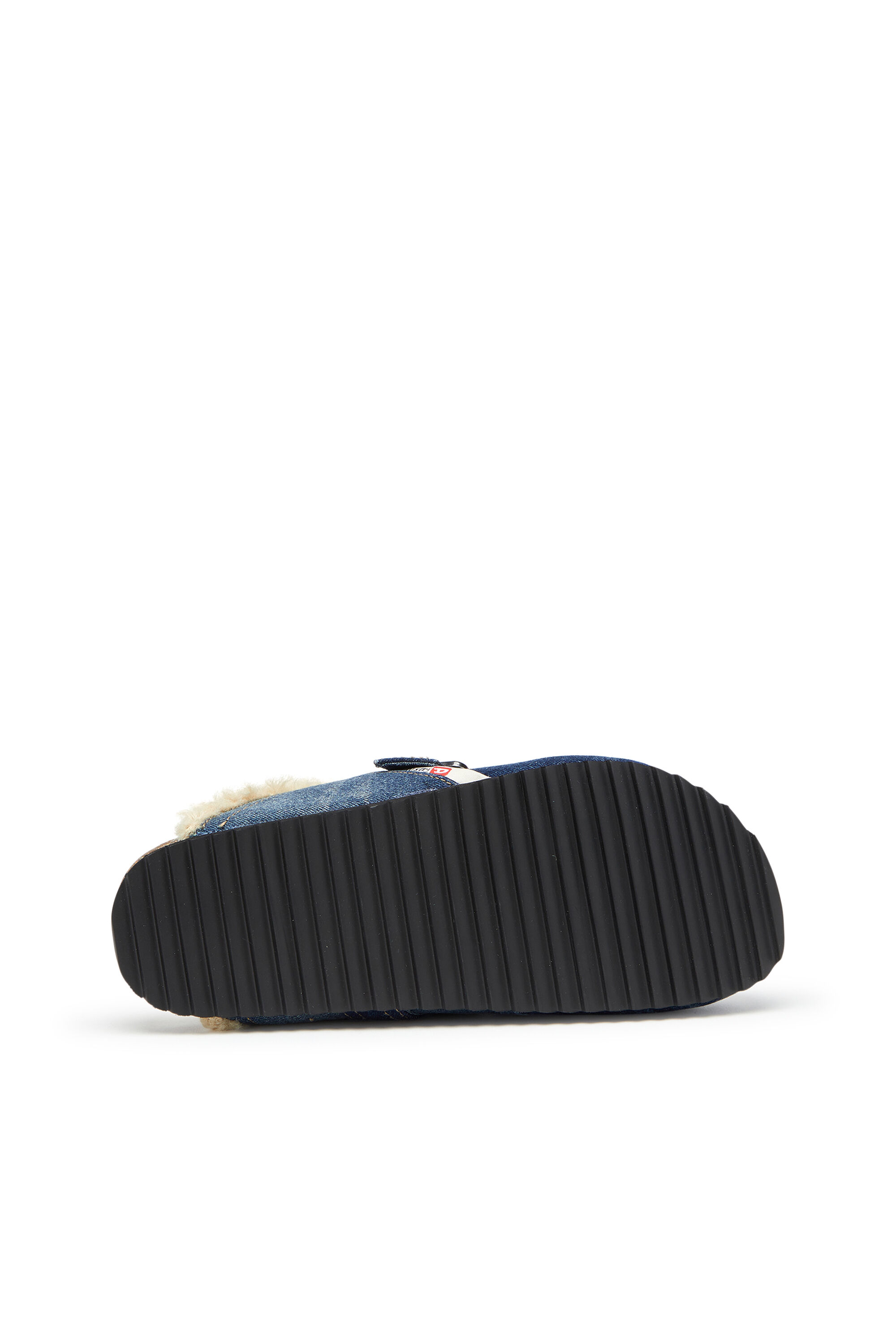 Diesel - D-WOODSTOCK X, Man's D-Woodstock-Denim mules with fluffy lining in Blue - 5