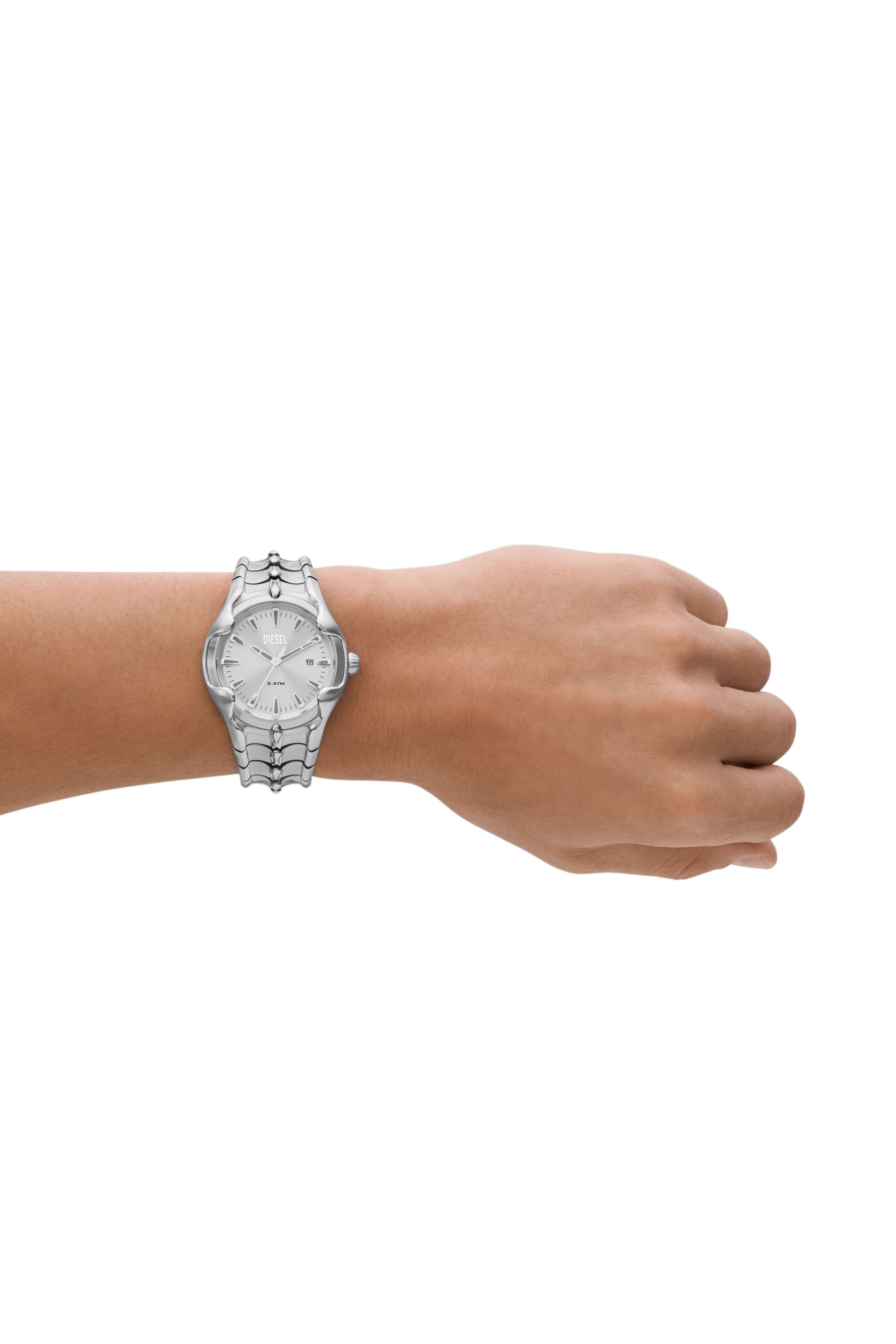 Men's Vert Three-Hand Date Stainless Steel Watch | Silver | Diesel PT