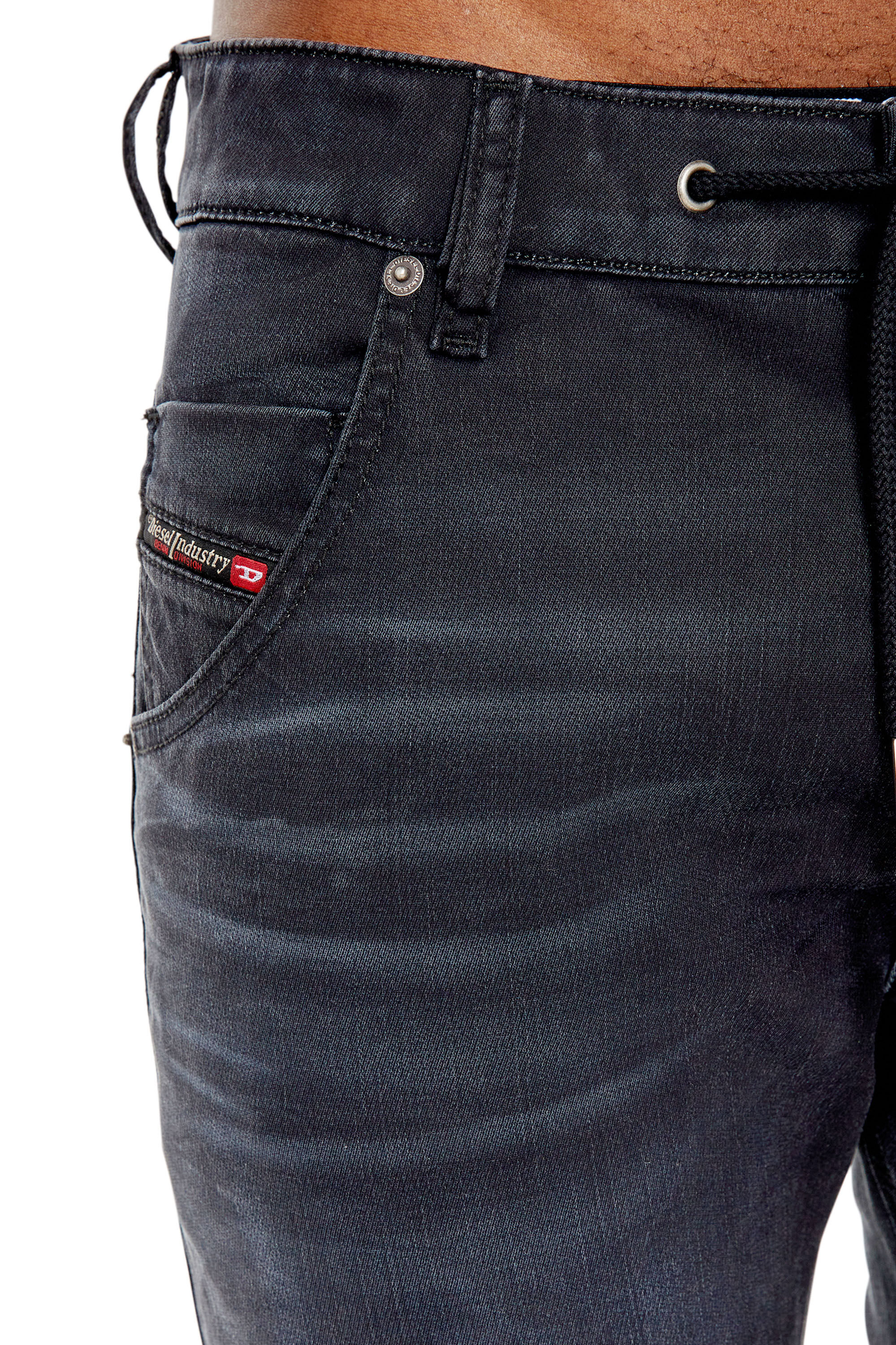 Diesel - Krooley JoggJeans® 068CQ Tapered, Black/Dark grey - Image 6