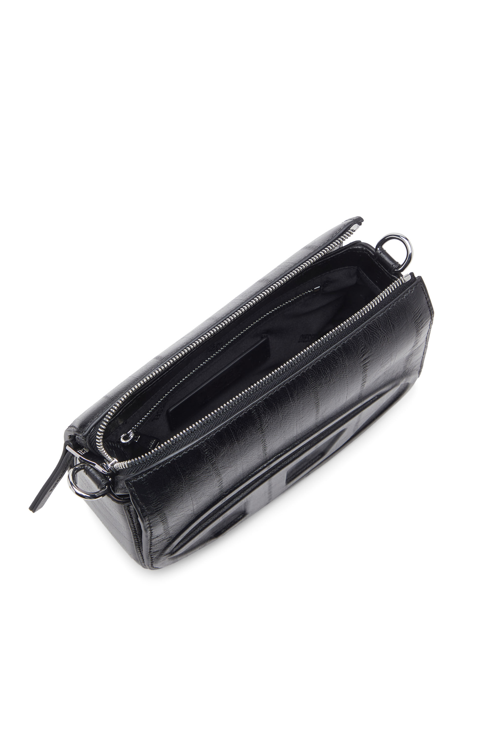 Diesel - 1DR CAMERA BAG, Man's 1DR-Camera bag in eel-effect leather in Black - 2