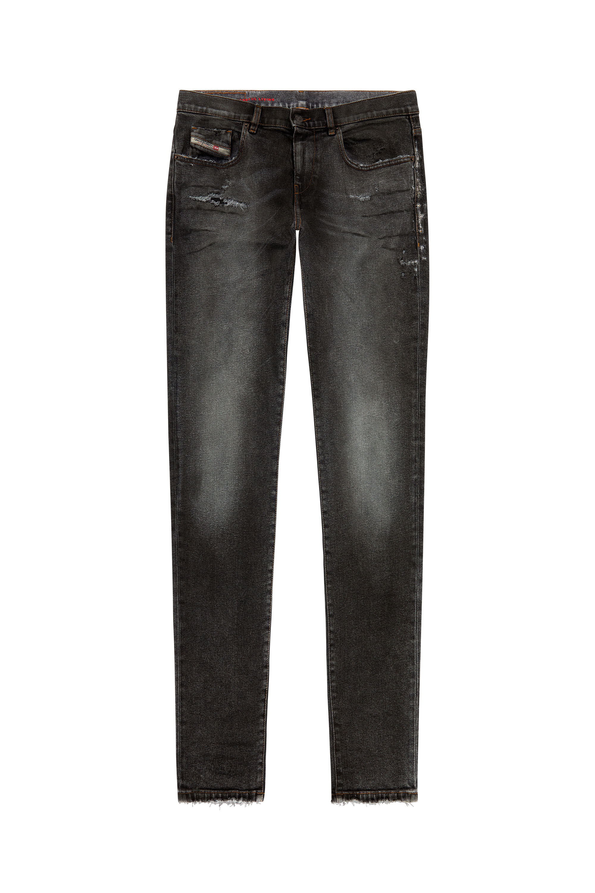 Diesel - Man Slim Jeans 2019 D-Strukt E9D78, Black/Dark grey - Image 2