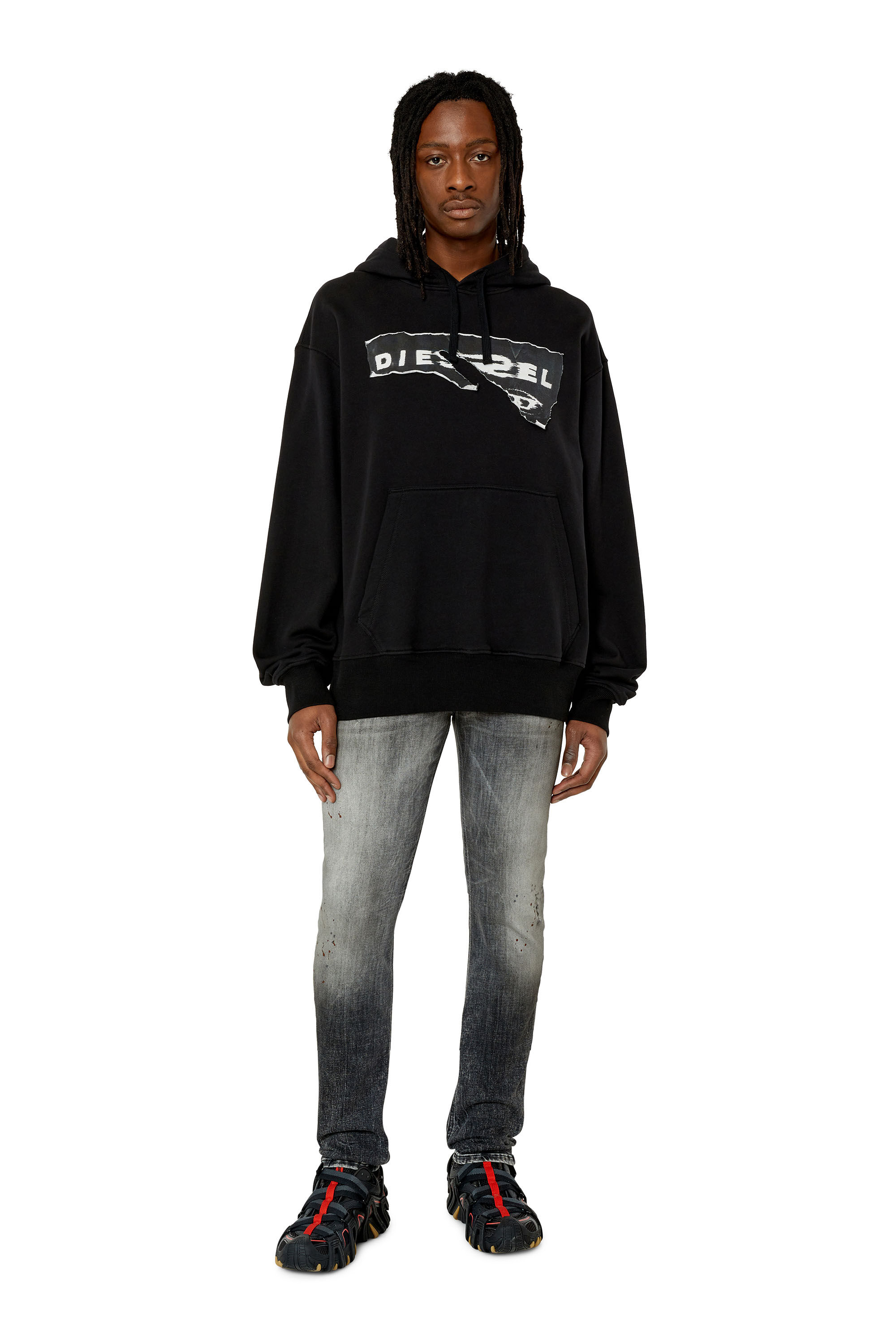 Diesel - Man's Skinny Jeans 1979 Sleenker 09E70, Black/Dark grey - 1