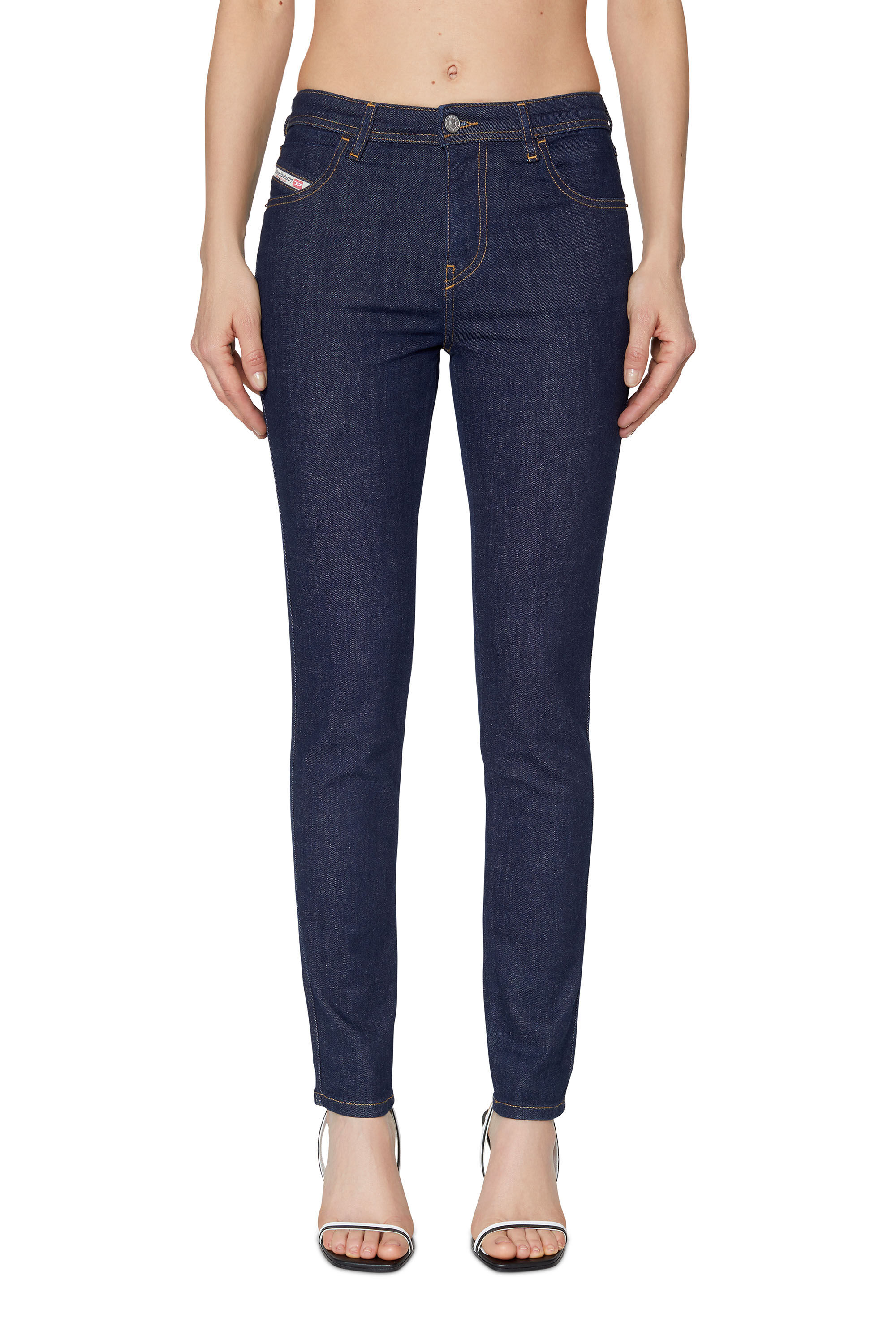 Diesel - 2015 Babhila Z9C17 Skinny Jeans, Dark Blue - Image 3