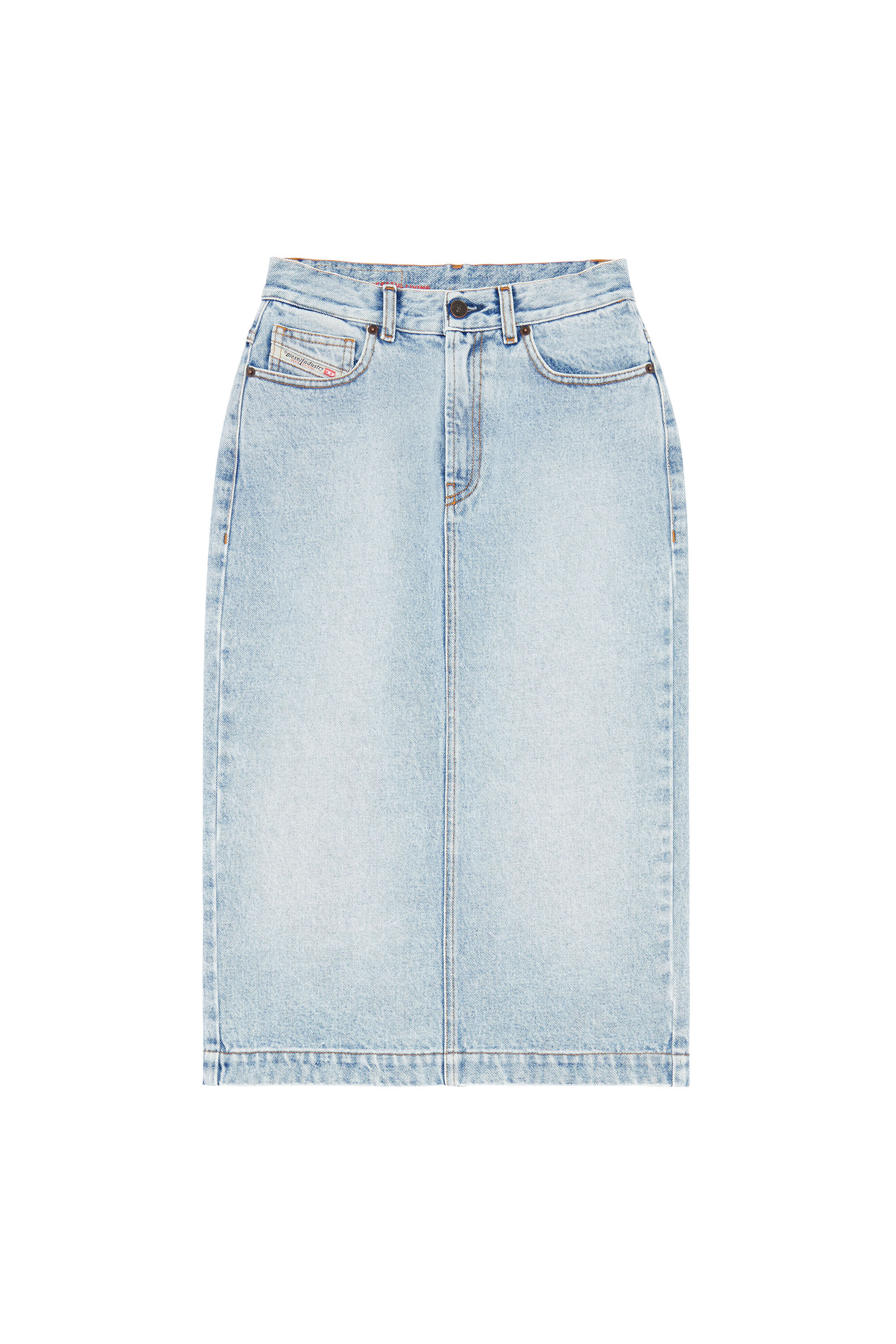 Diesel - DE-RONNY PENCIL SKIRT, Woman's Pencil skirt in denim in Light Blue - 7