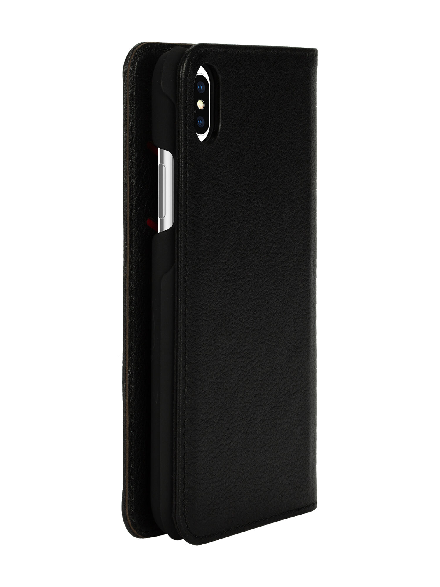 Diesel - DIESEL 2-IN-1 FOLIO CASE FOR IPHONE XS MAX, Unisex's Black leather printed and debossed logo case, iPhone XS MaX in Black - 5