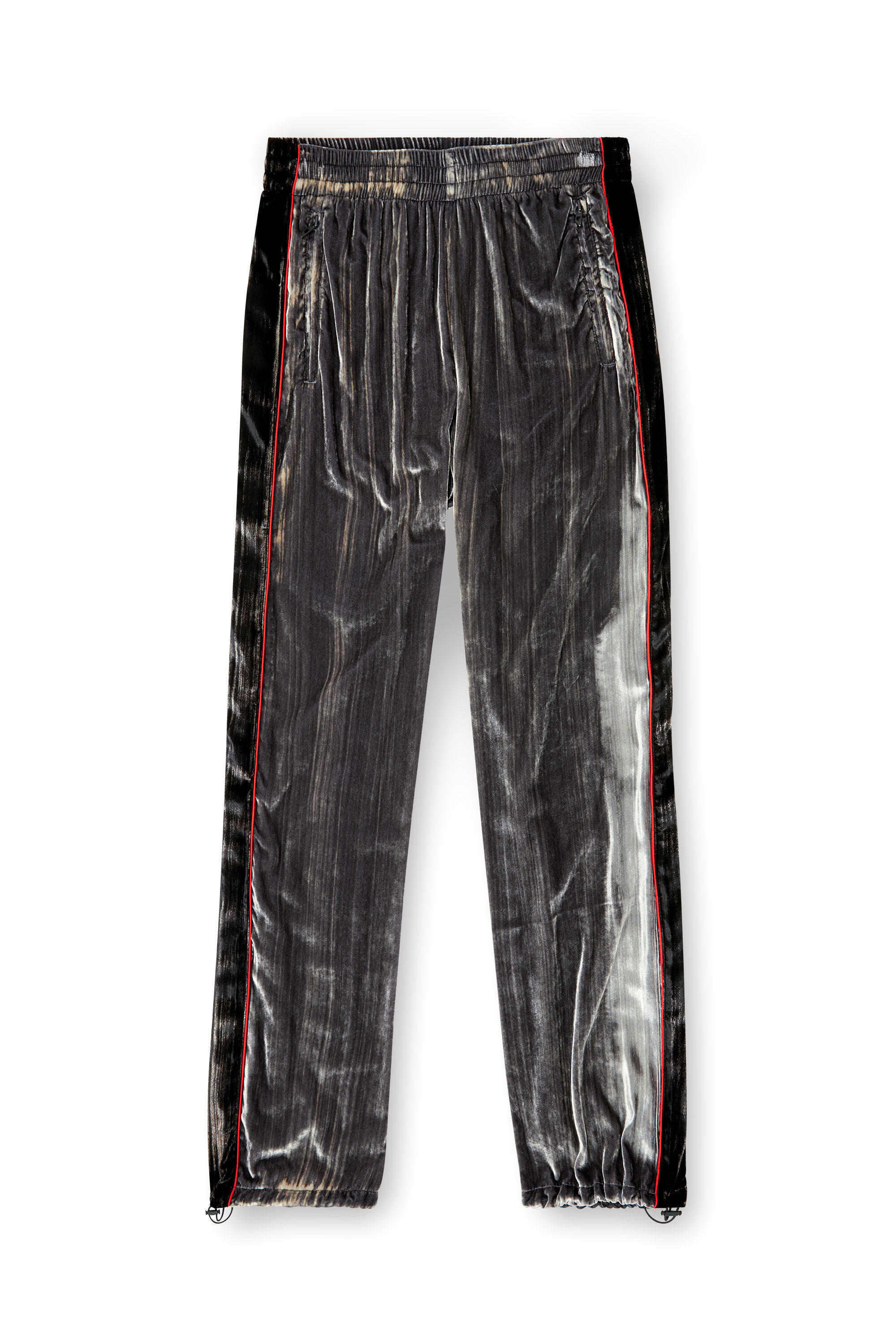 Women's Track pants in treated velvet | Grey | Diesel