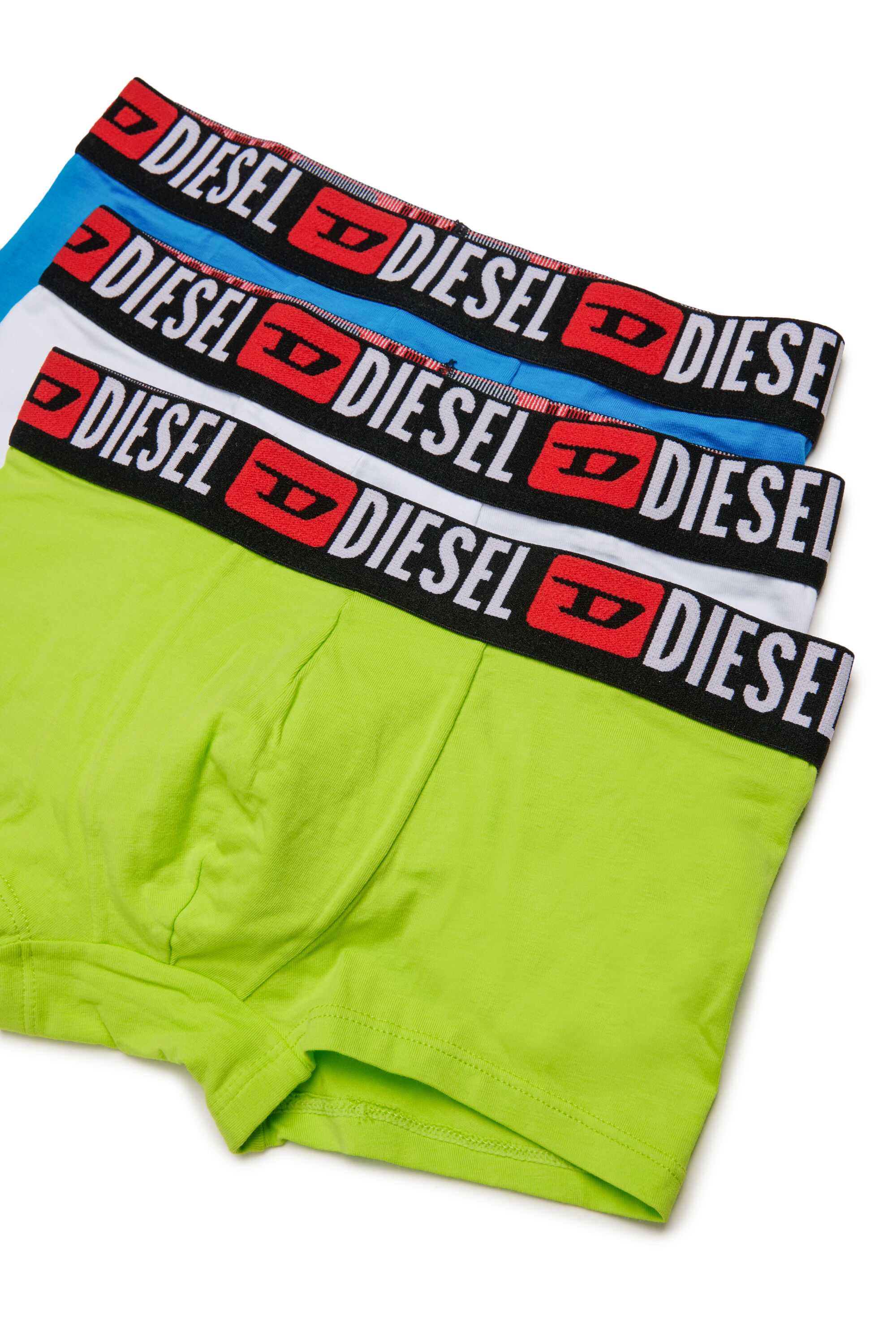 Diesel - UM-UGERDTRIPACK-DE, Man's Three-pack boxers in stretch cotton in Green/Blue - 4