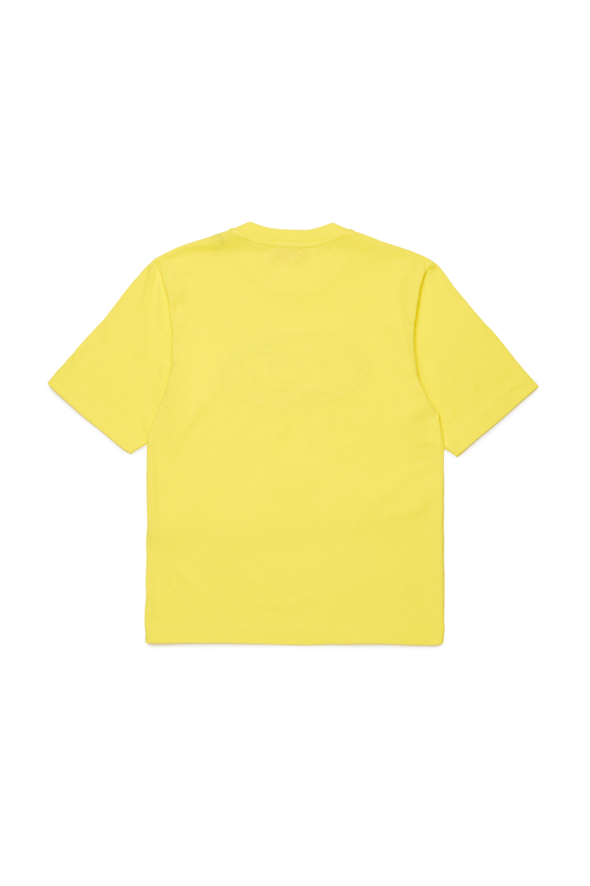 Diesel - TJUSTBIGOVAL OVER, Man T-shirt with Oval D outline logo in Yellow - Image 2