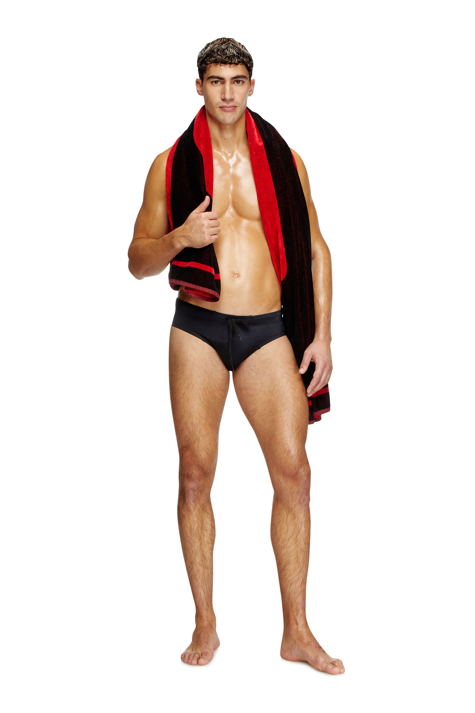 Diesel - ALFIE-D-CORE, Man's Swim briefs with logo back in Black - 2