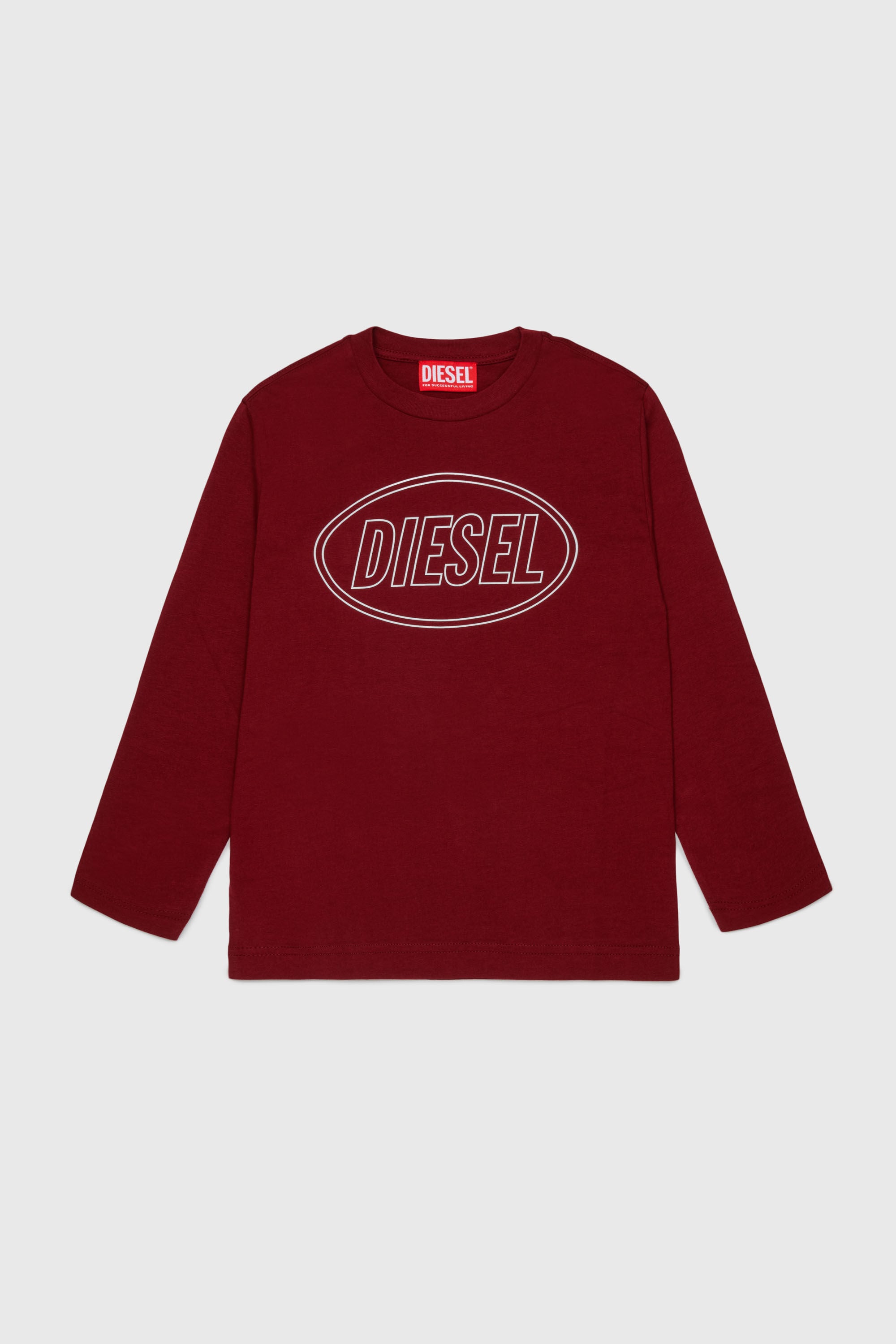 Diesel - TCIRCLELS OVER, Man's Long-sleeve T-shirt with Oval D logo in Red - 1