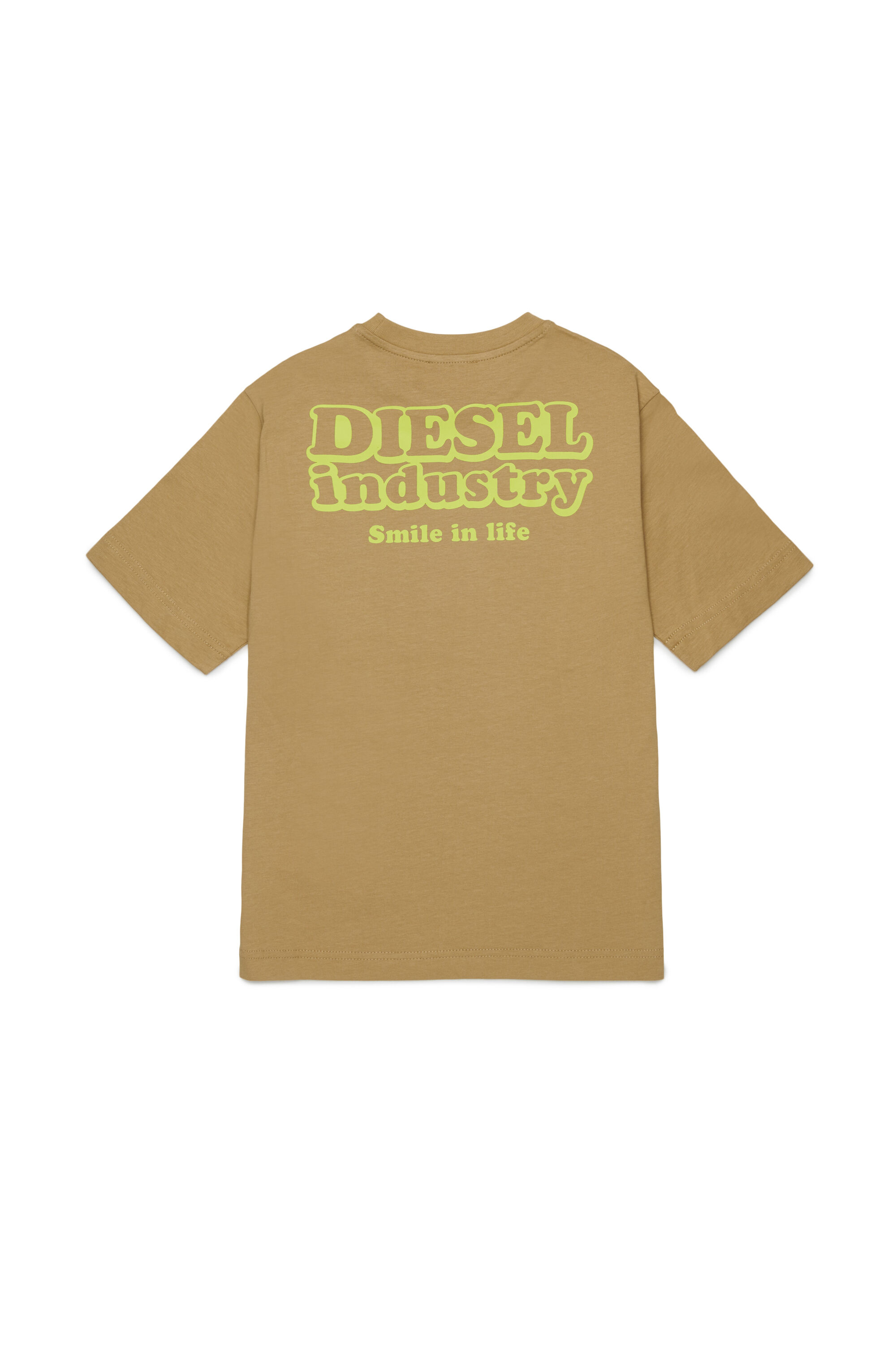 Diesel - TLODIM OVER, Man's T-shirt with Diesel Industry print in Brown - 2