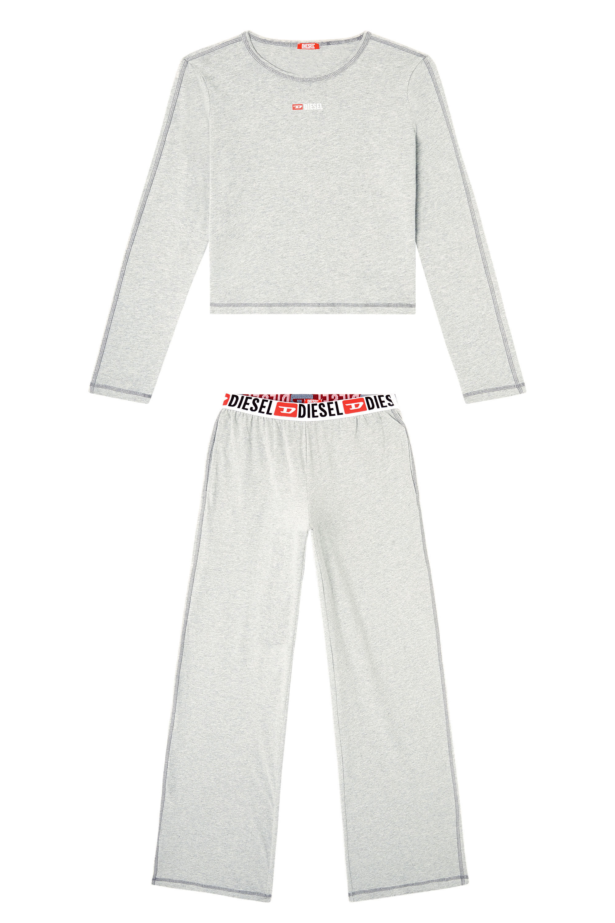 Women's Stretch cotton pyjamas | Grey | Diesel {{Country}}