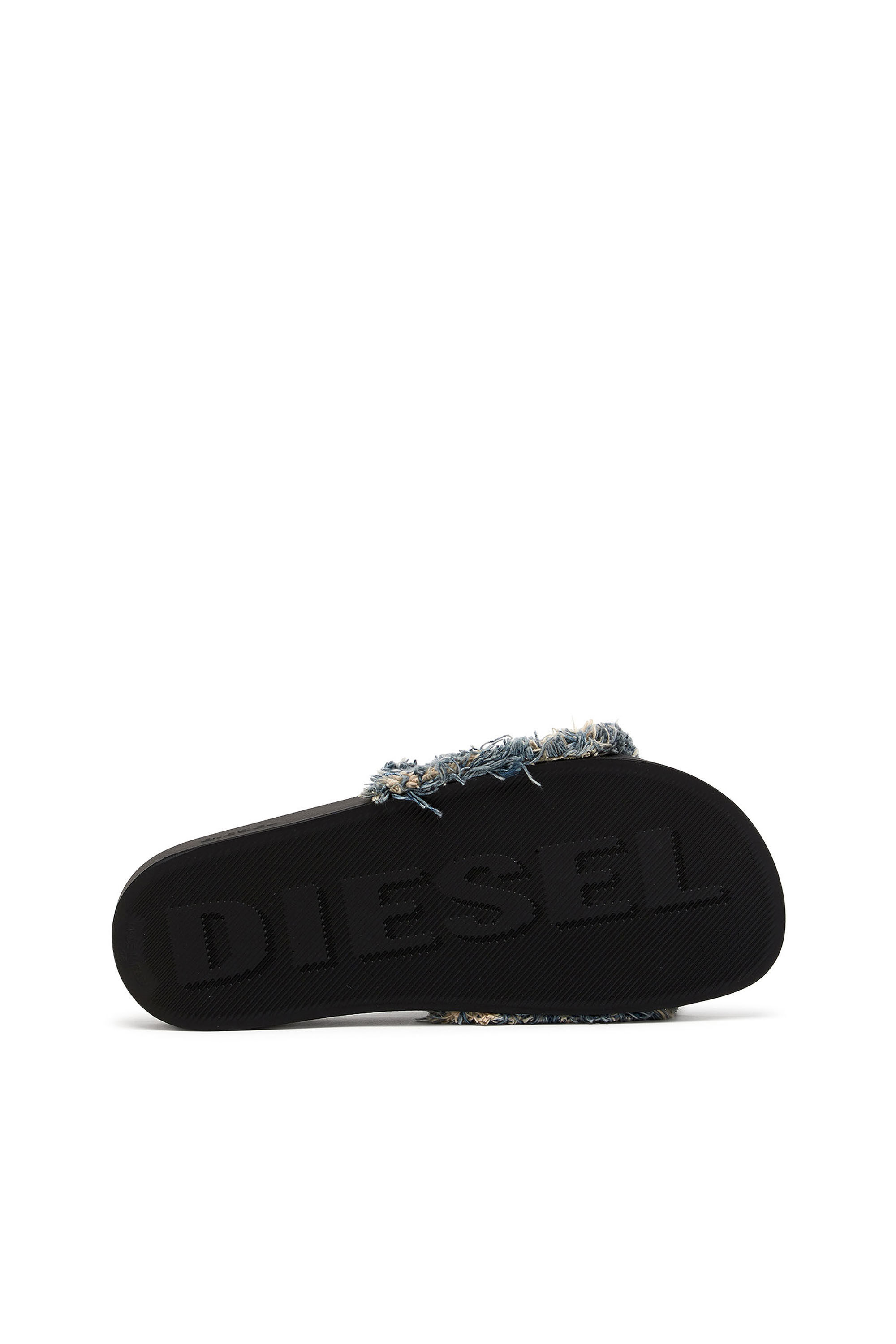 Women's Sa-Slide D-Fringed denim slides | Blue | Diesel