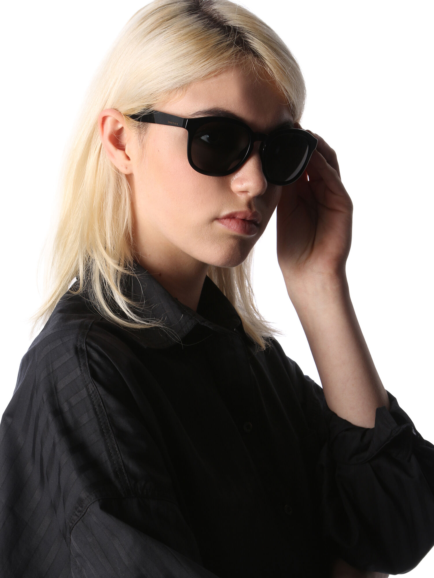 Diesel - DM0190, Woman's Shiny-matt surfaces eyewear in Black - 4