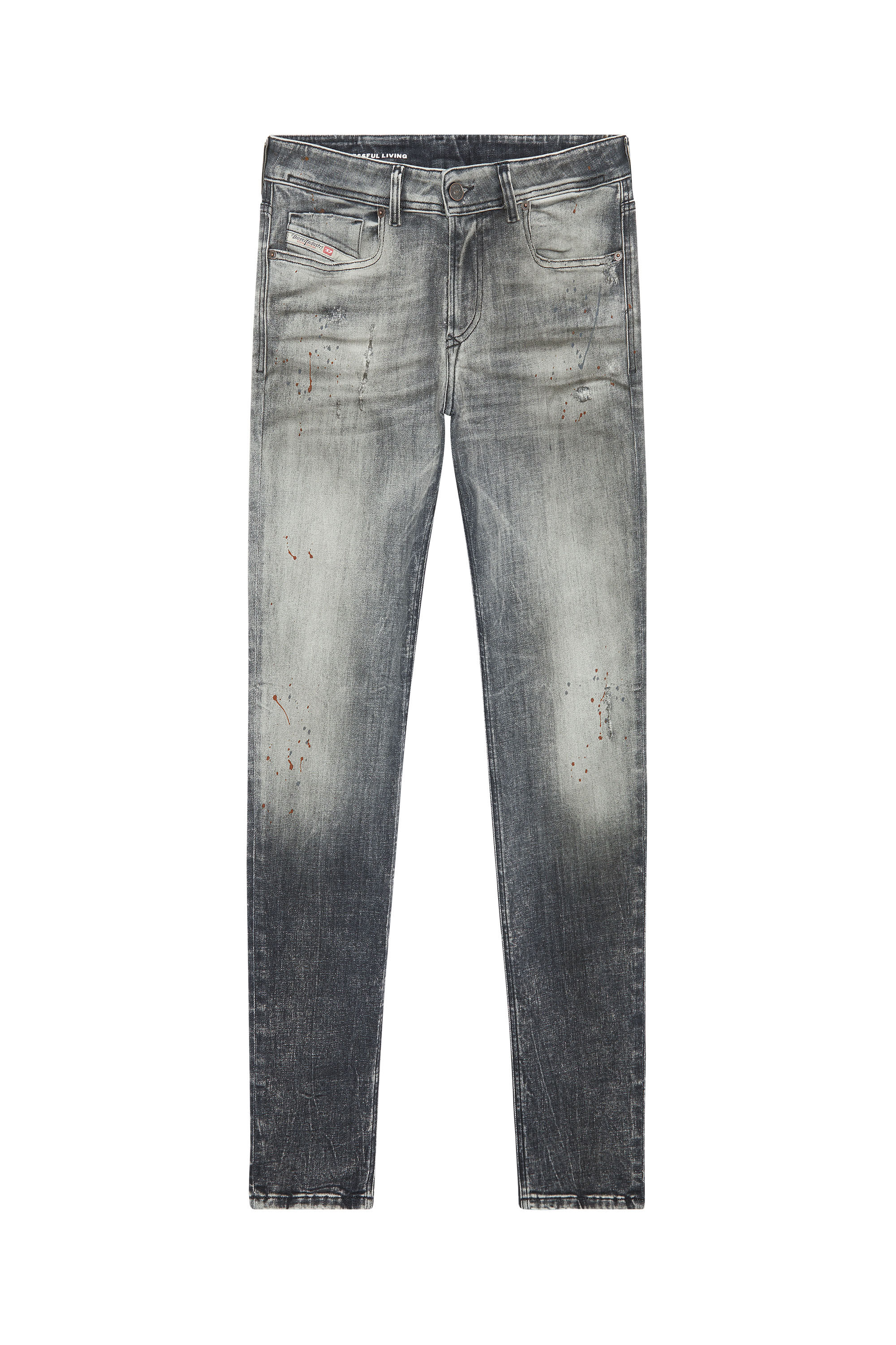 Diesel - Man's Skinny Jeans 1979 Sleenker 09E70, Black/Dark grey - 2