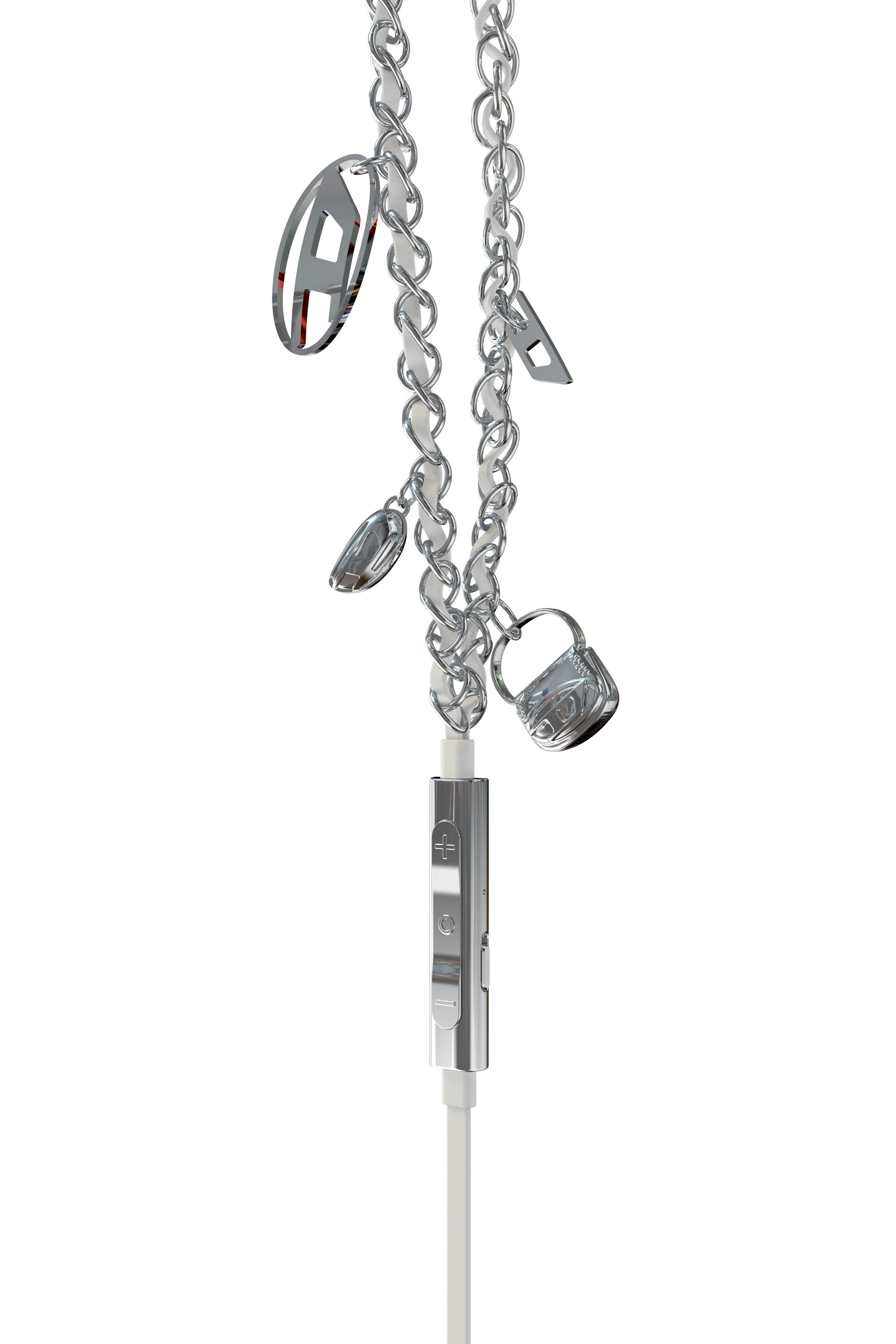 イヤホン DIESEL Wired ANC Earbuds 60458 DP0985 Women's Wired Earbuds and charms | Silver | Diesel