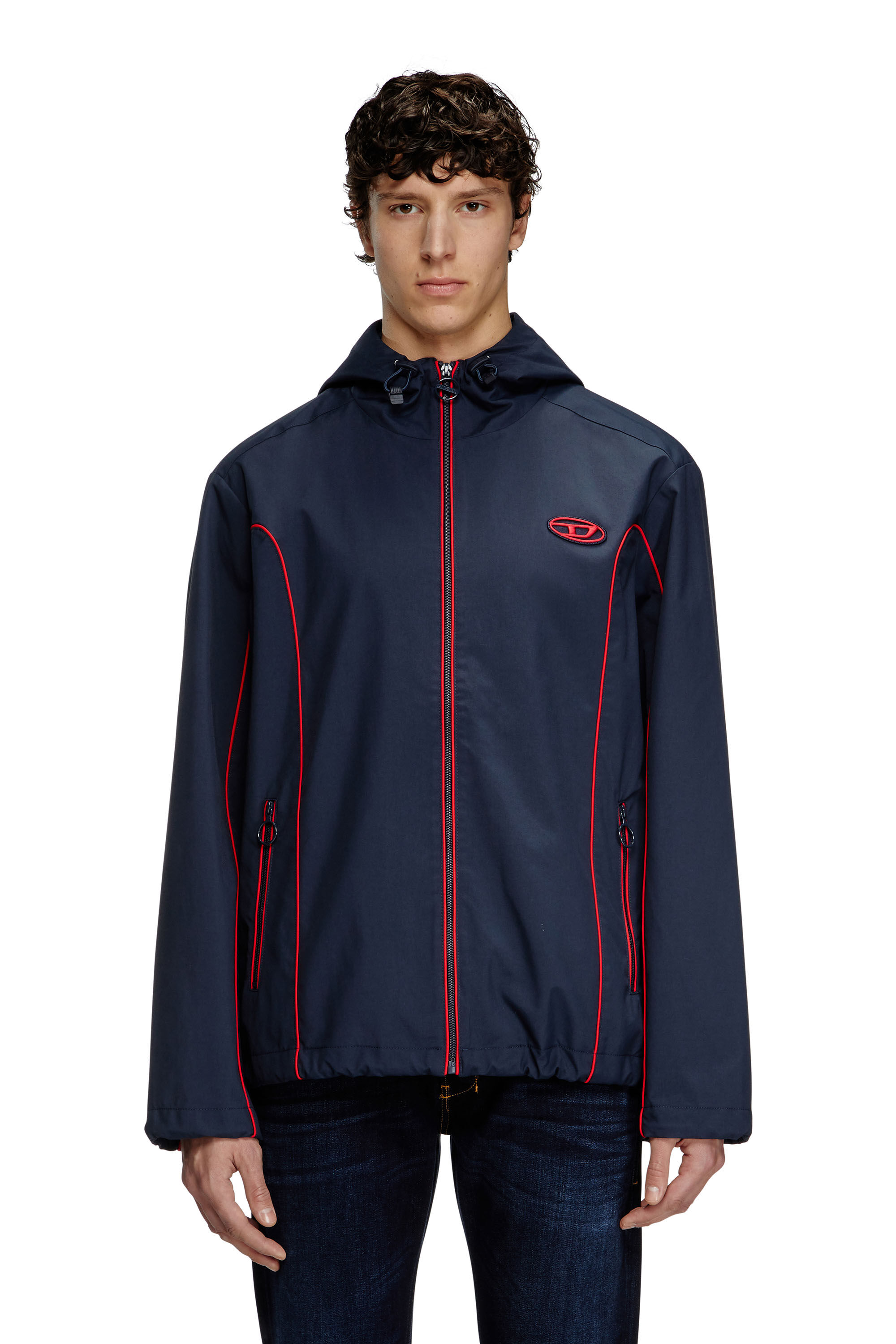 J-HIVES Man: Windbreaker Jacket with contrast piping | Diesel J-HIVES Man: Windbreaker Jacket with contrast piping | Diesel